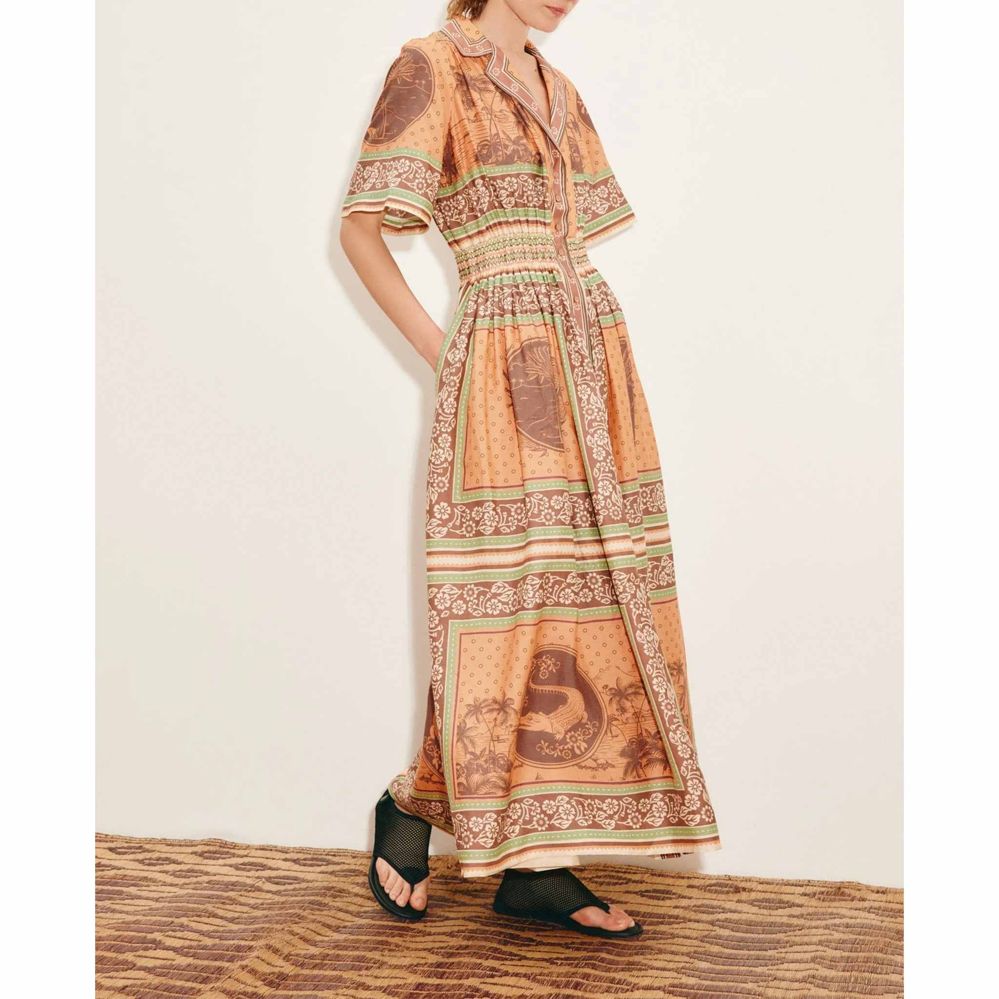 Alberta Smocked Shirtdress