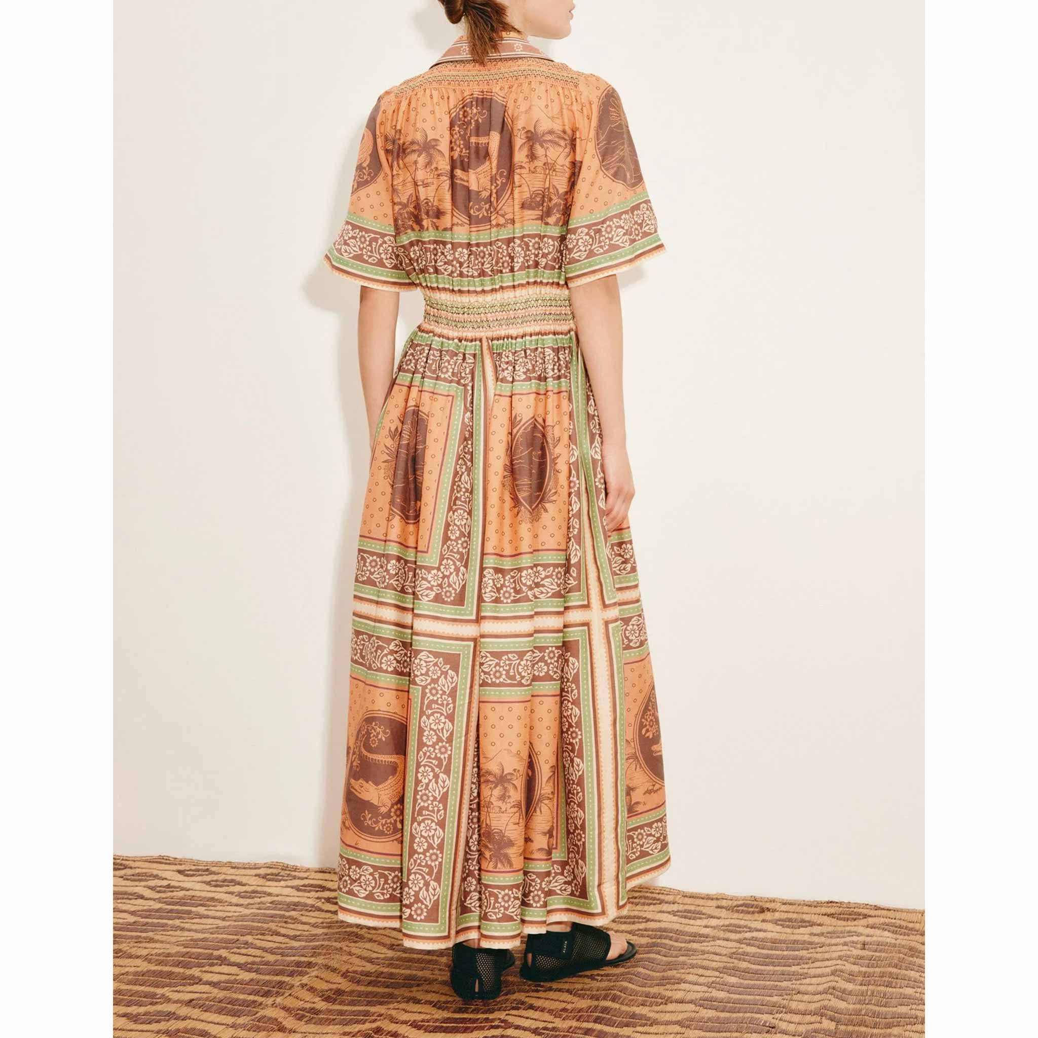Alberta Smocked Shirtdress