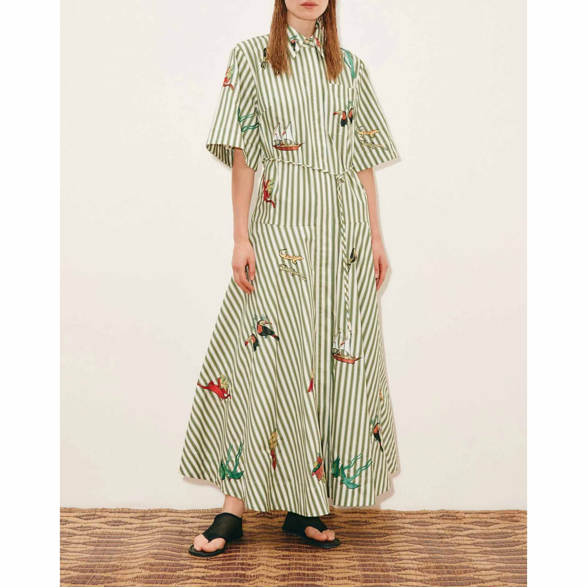 Bisou Embroidered Shirtdress