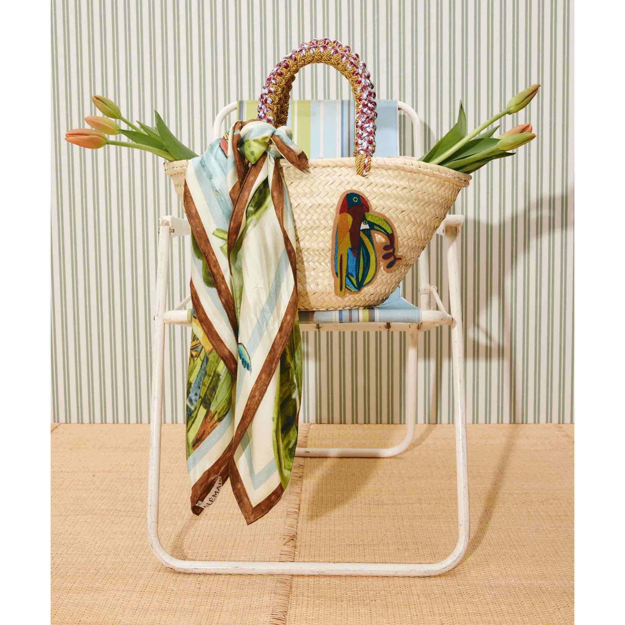 Toucan Tango Macrame Midi Basket Bag