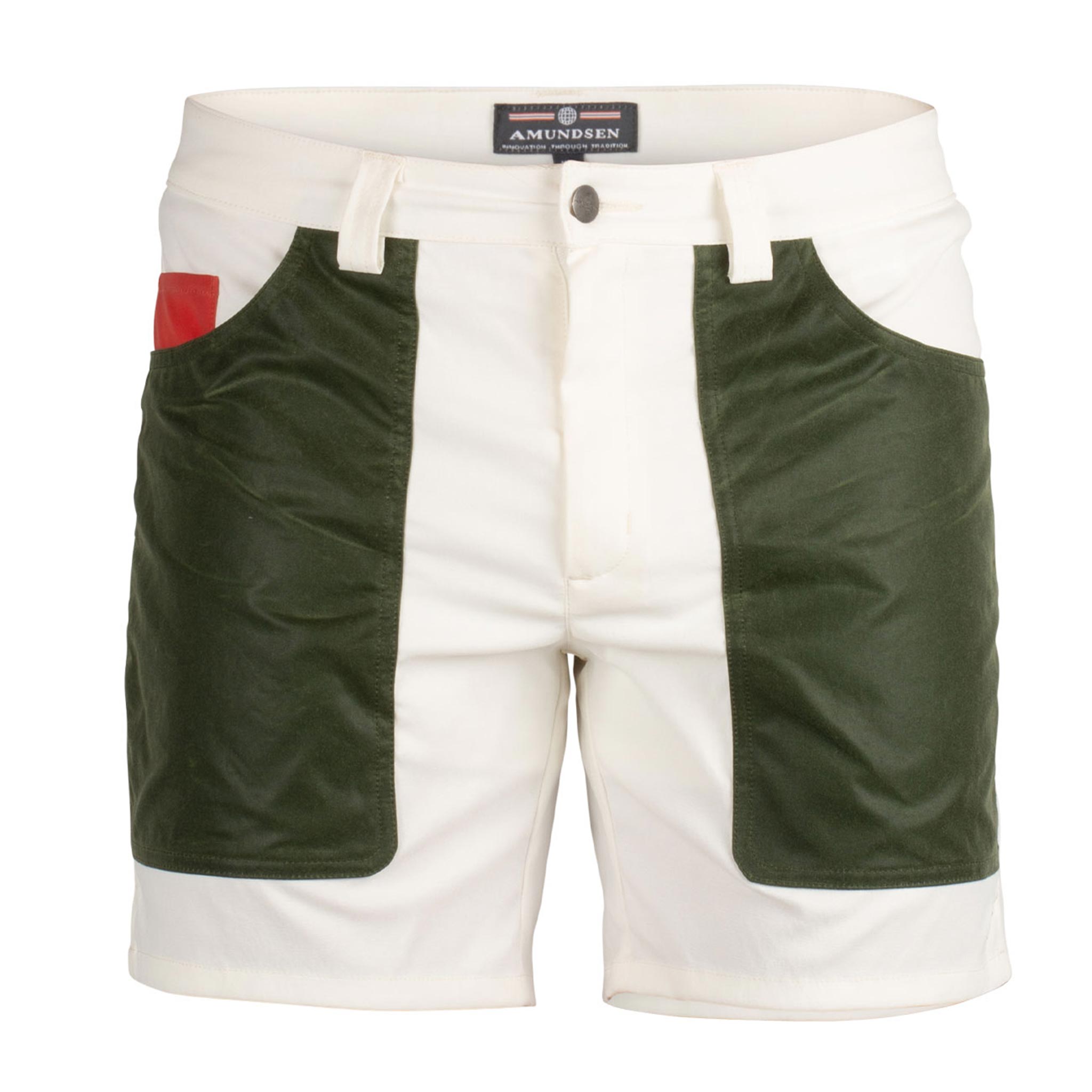 Field Shorts in Off White/Green