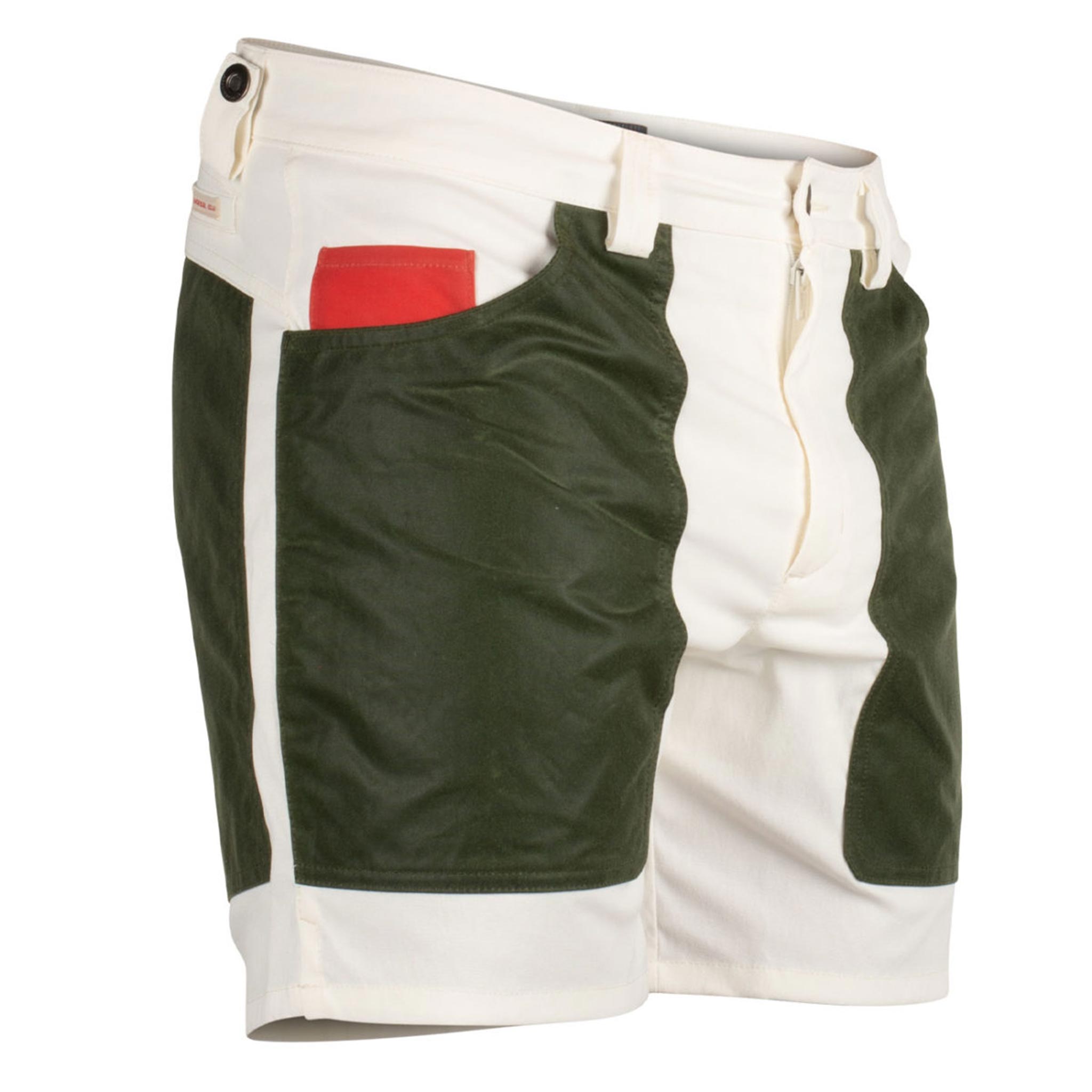Field Shorts in Off White/Green