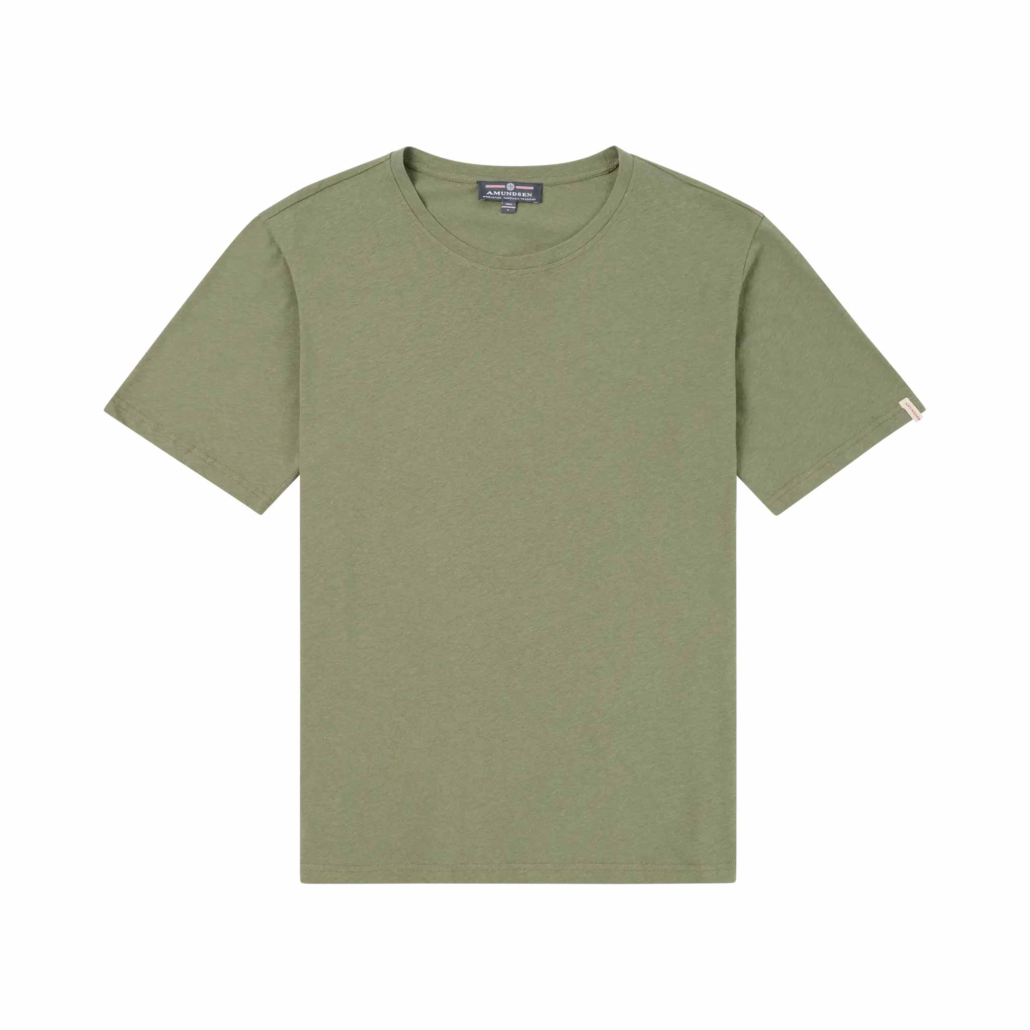 Linen Tee in Olive Ash