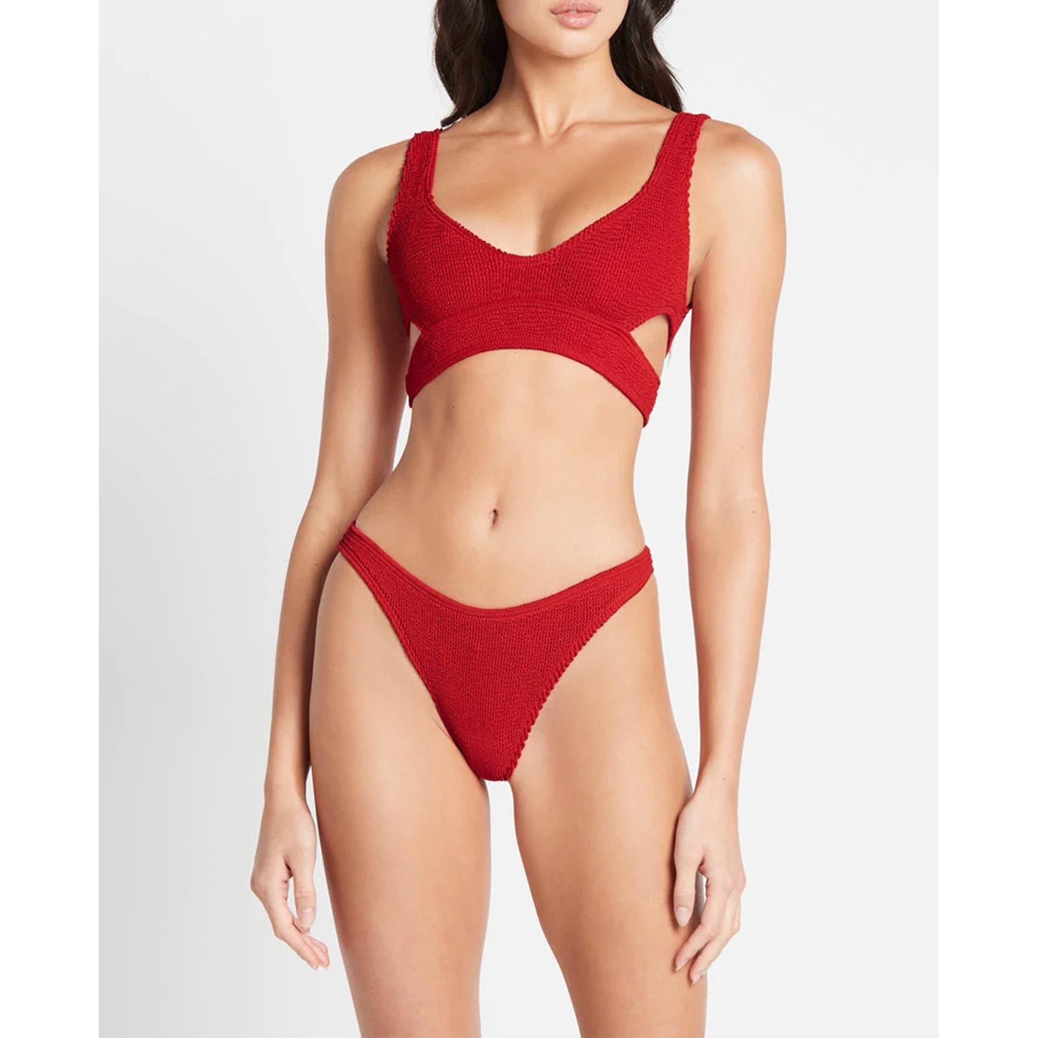 Nino Crop in Baywatch Red Eco