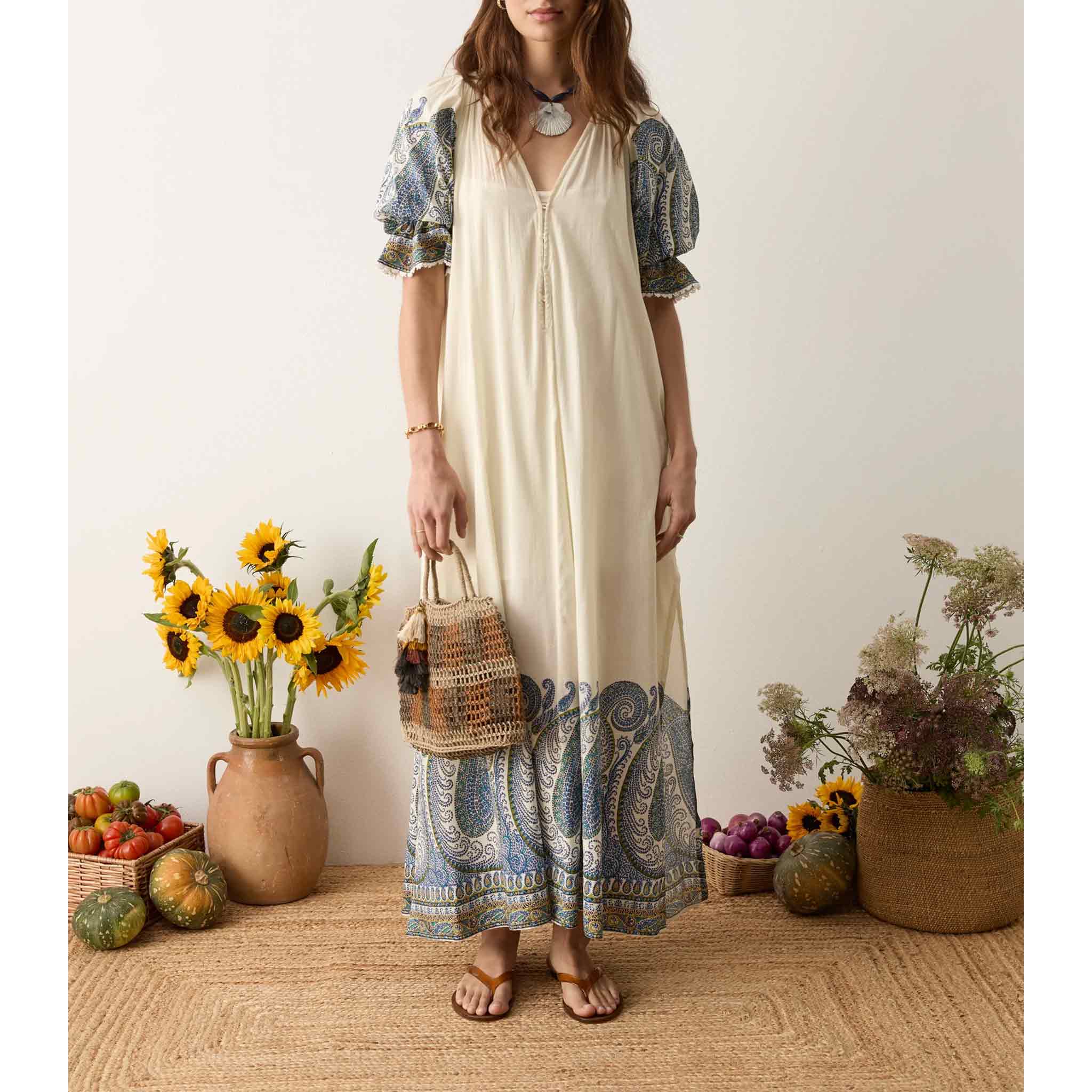 Arcadia Puff Sleeve Maxi Dress