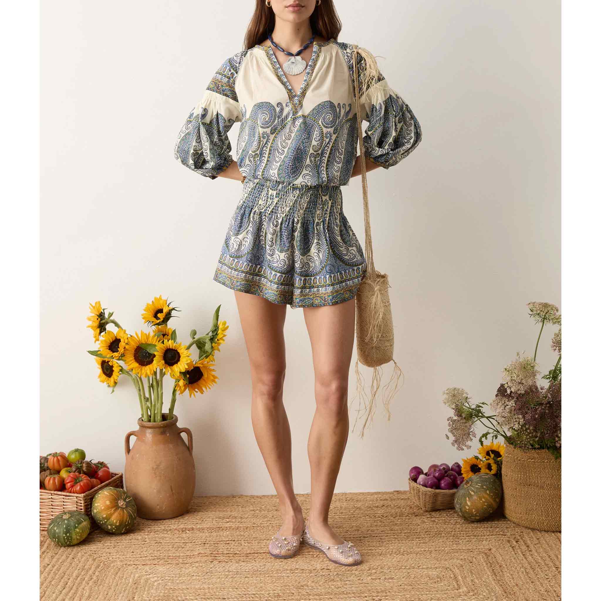 Arcadia Shirred Waist Short