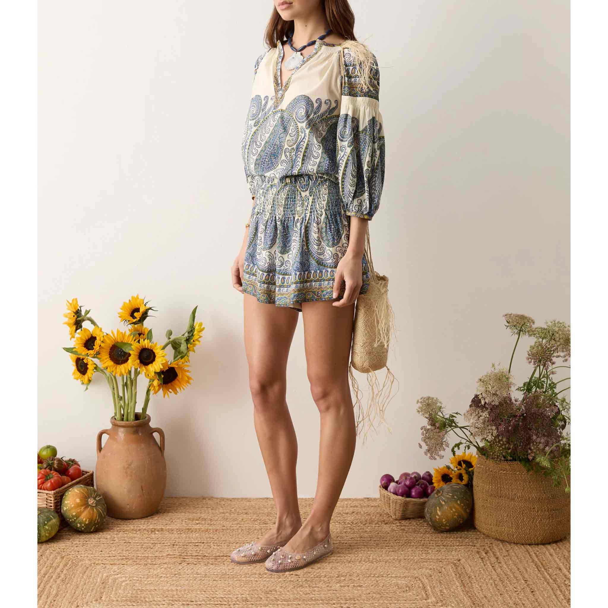 Arcadia Shirred Waist Short