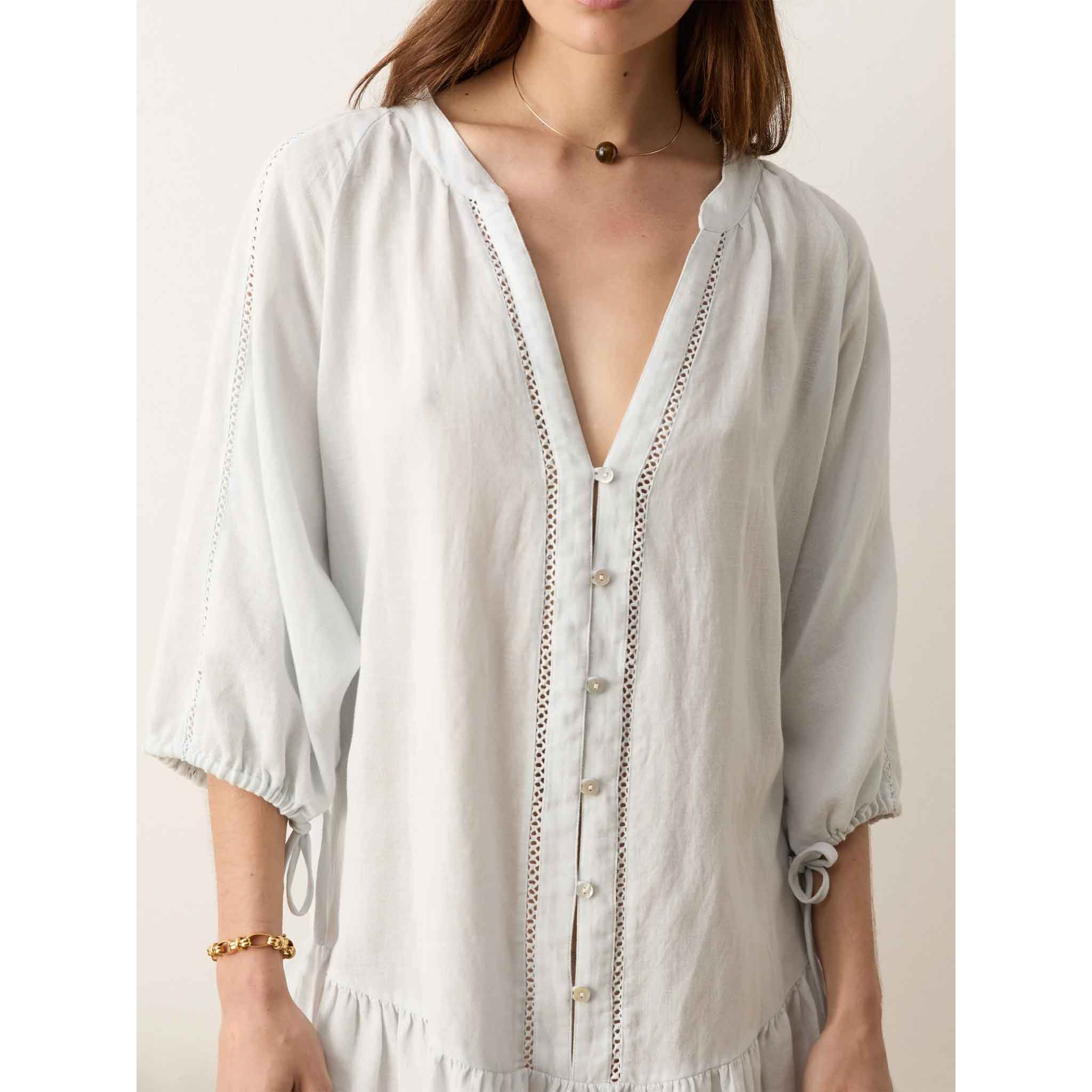 La Ponche Frill Dress in Sky