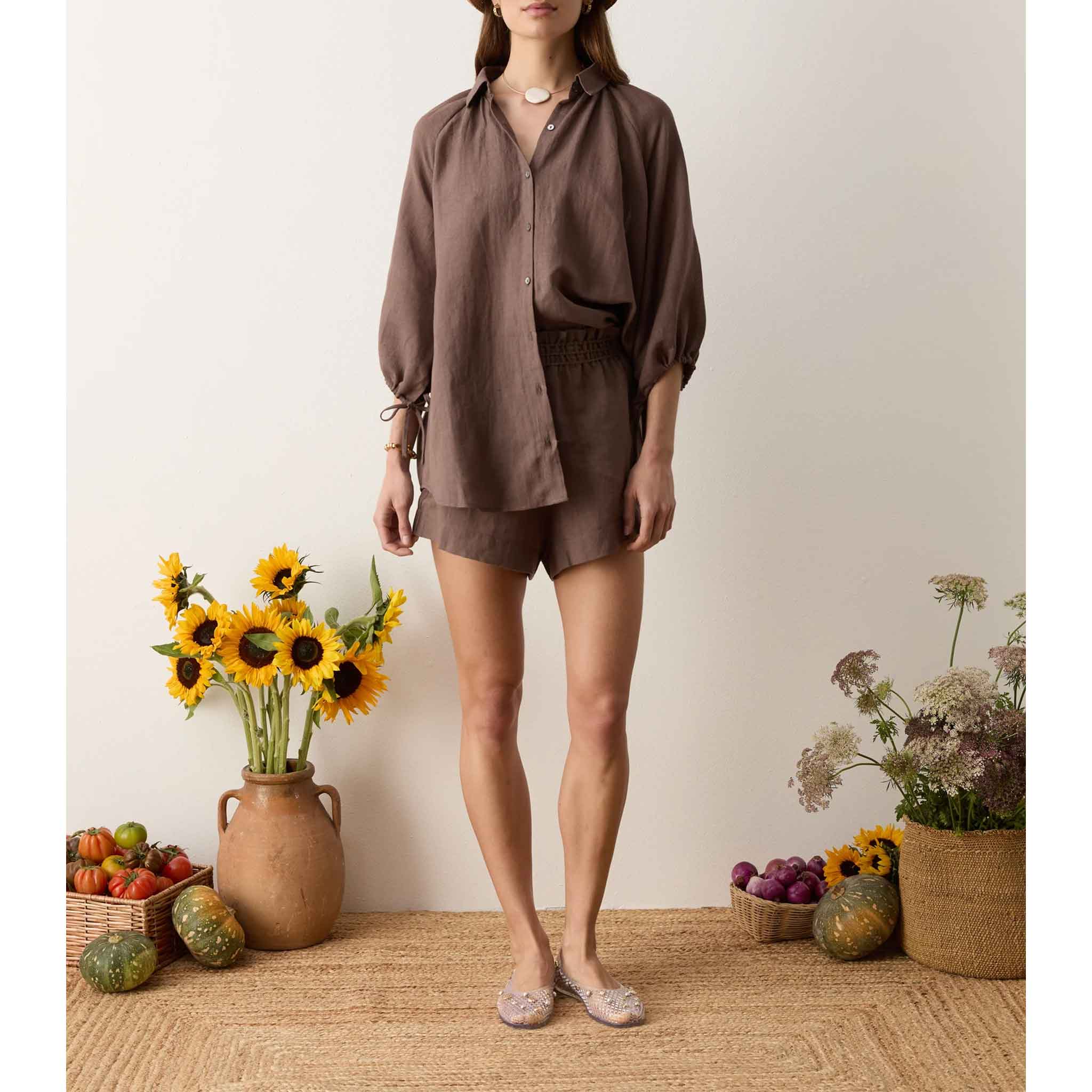 La Ponche Shirt in Mocha