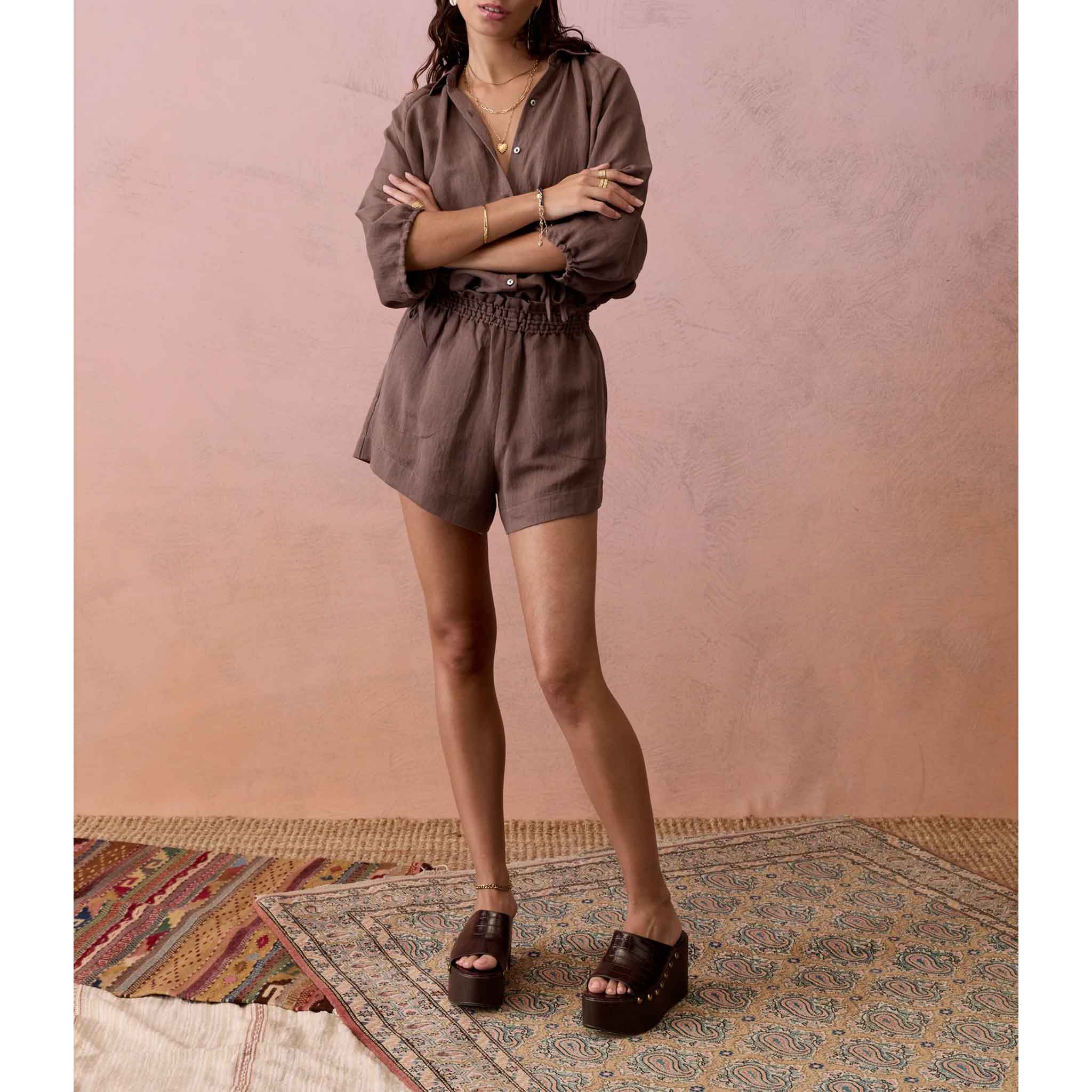 La Ponche Short in Mocha