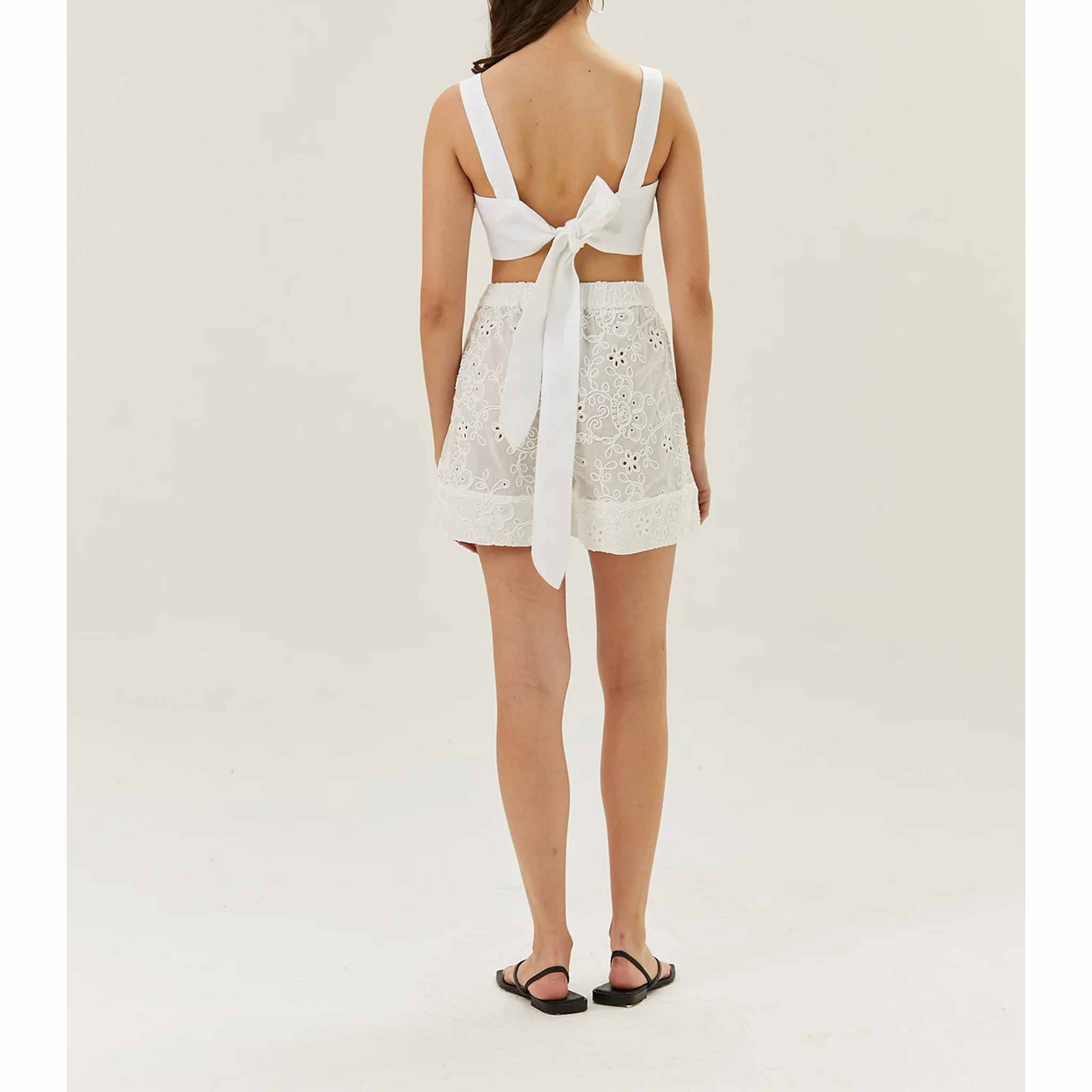 Berta Shorts with Embroidery