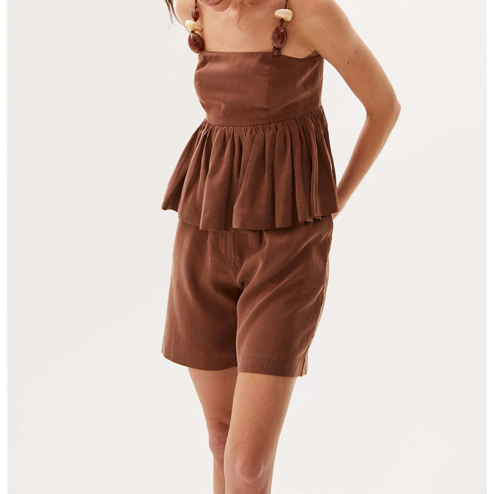 Cristina Shorts in Cocoa