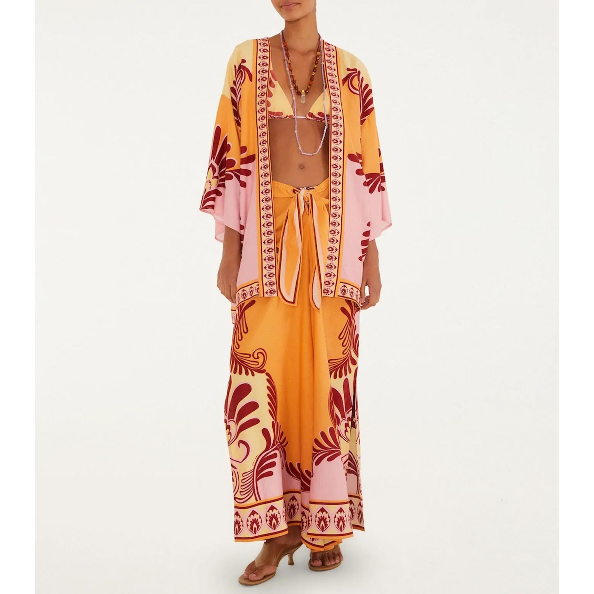 Arabesc Kimono in Soft Yellow
