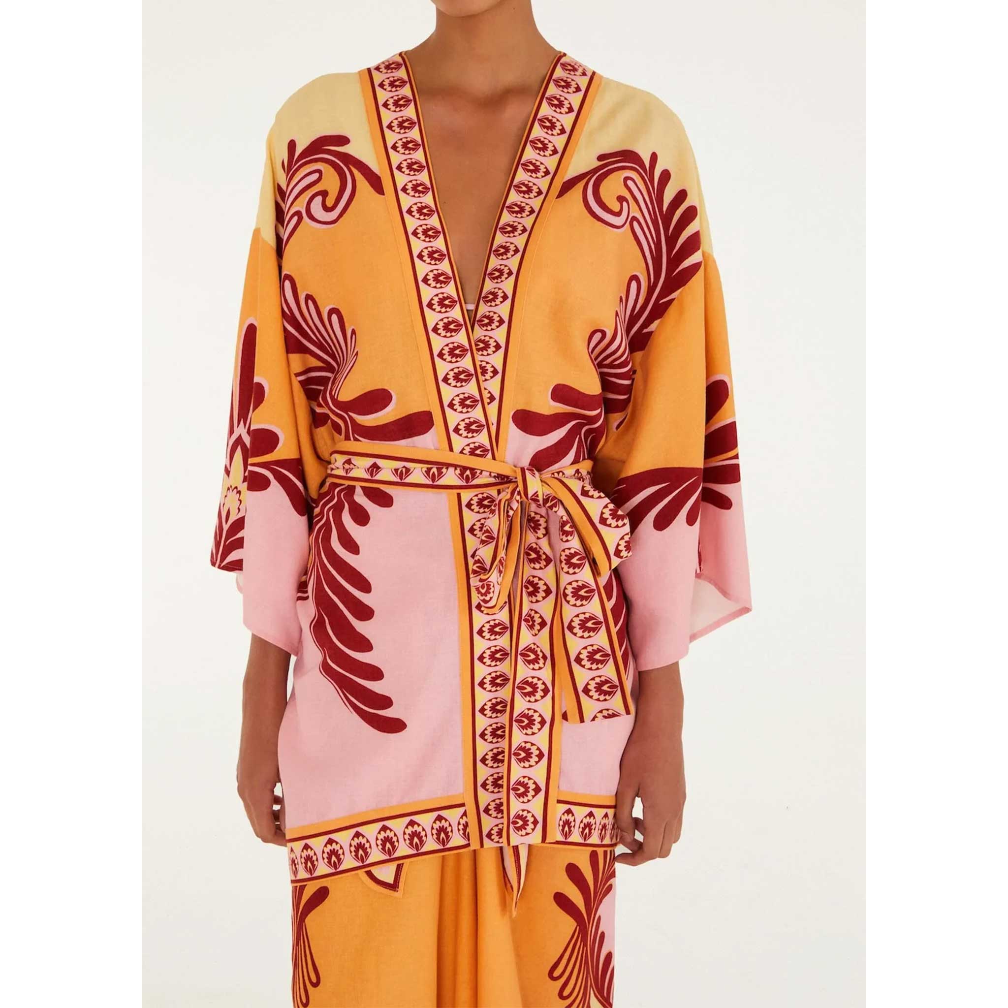 Arabesc Kimono in Soft Yellow