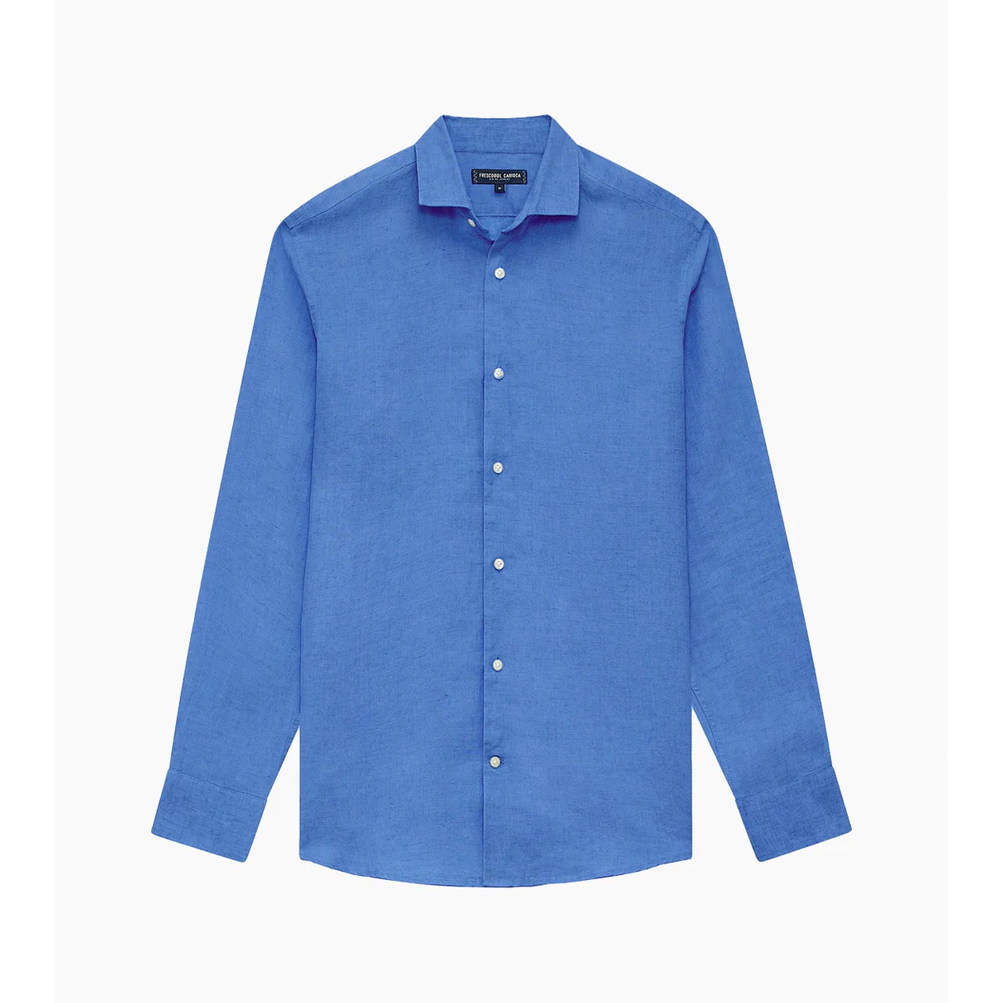 Antonio Linen Shirt in Chateau Blue