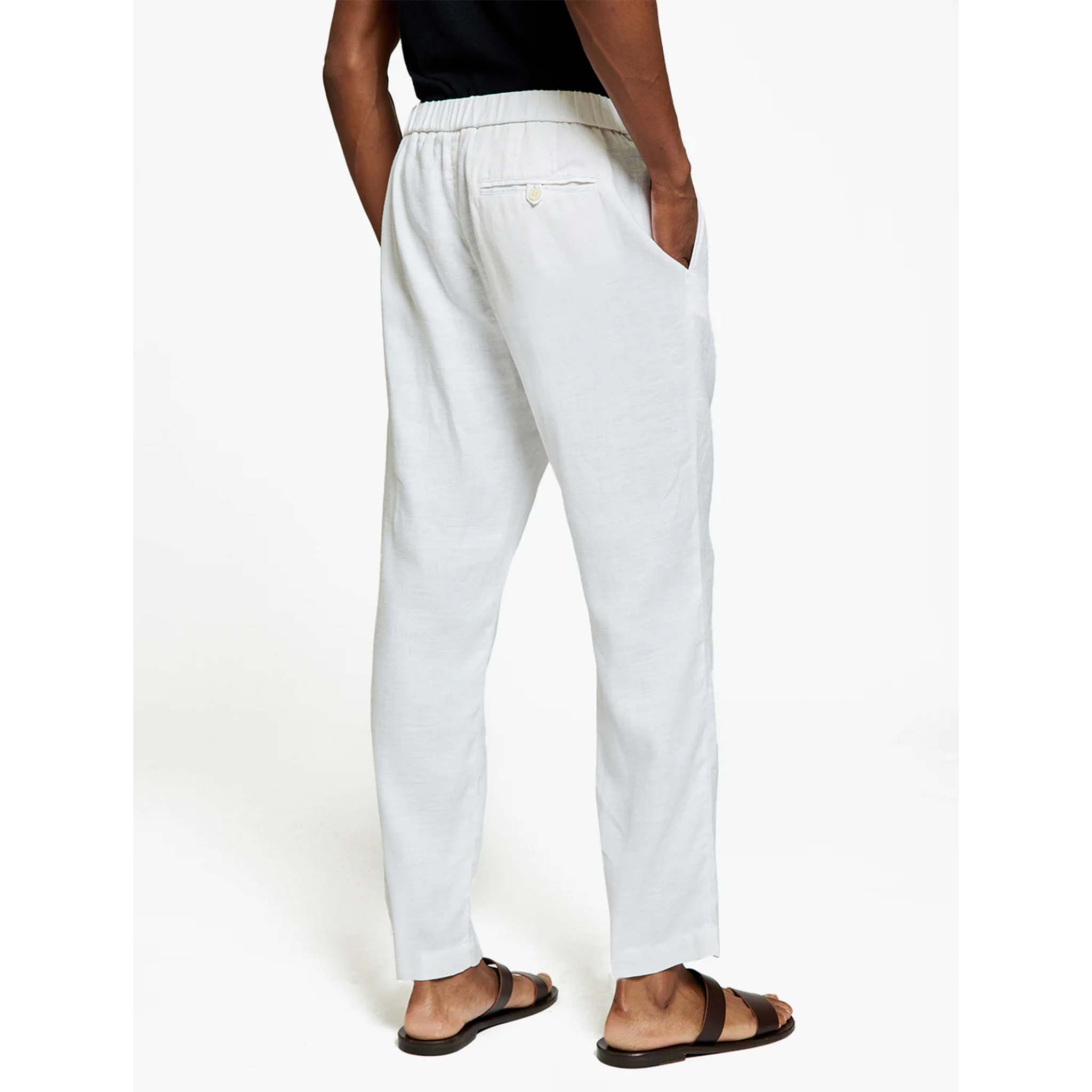 Oscar Linen Trousers in White