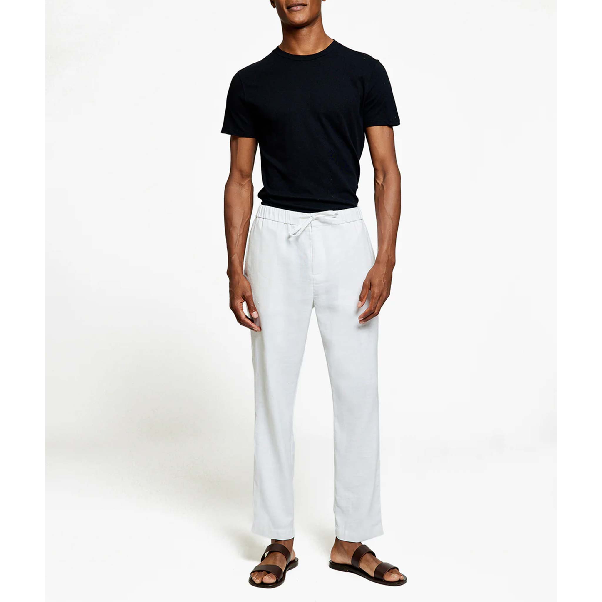 Oscar Linen Trousers in White