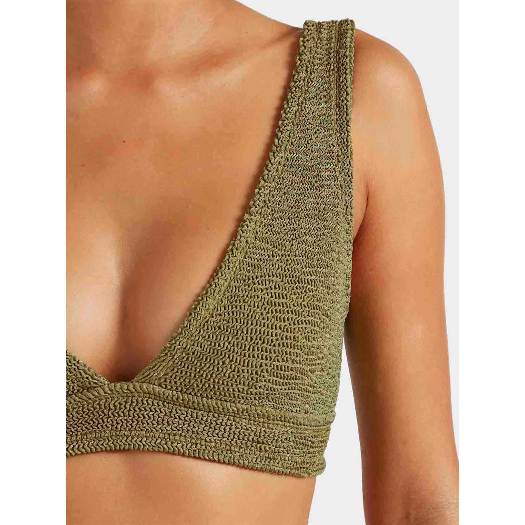 Angel Bikini in Metallic Moss