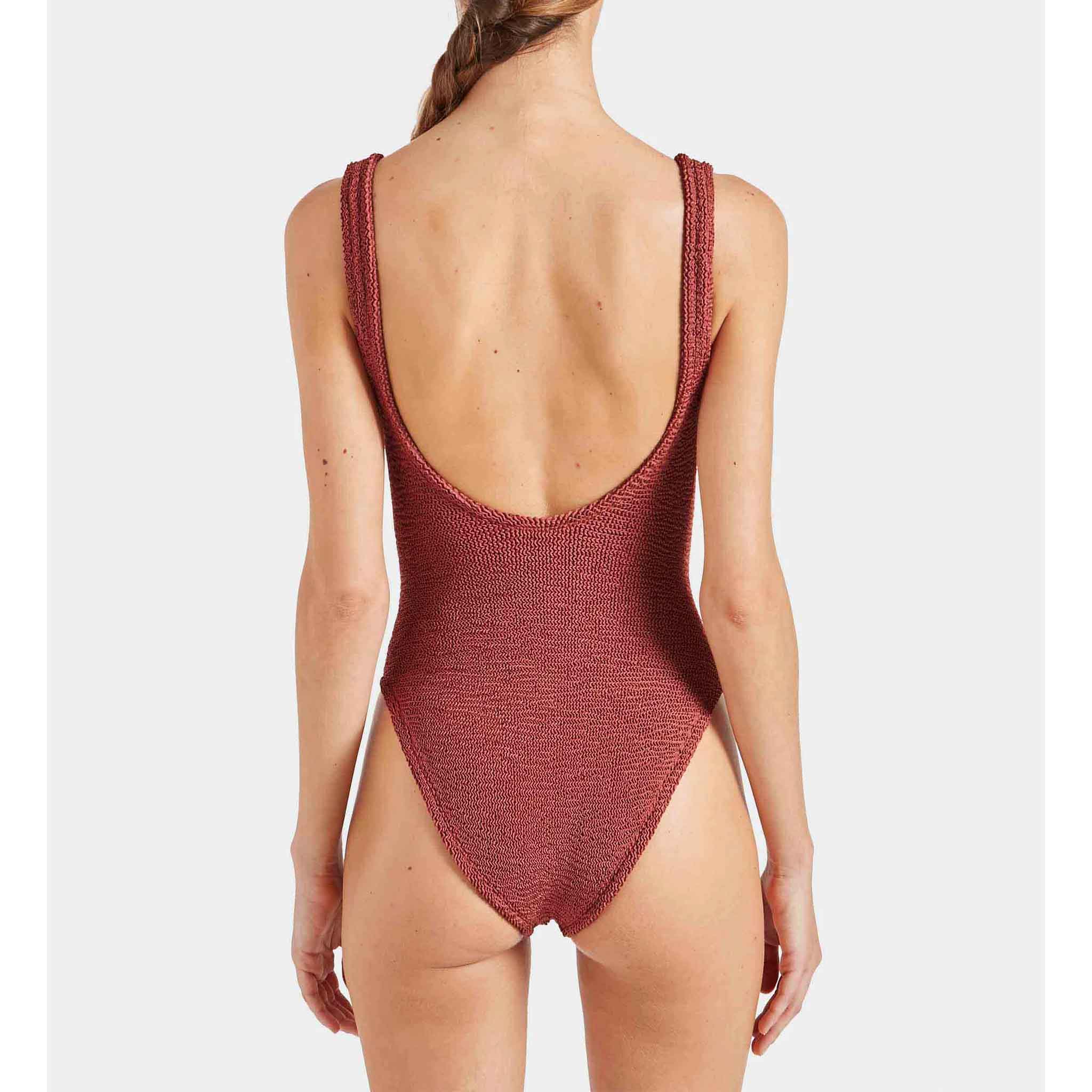 Celine Swim in Metallic Rosewood