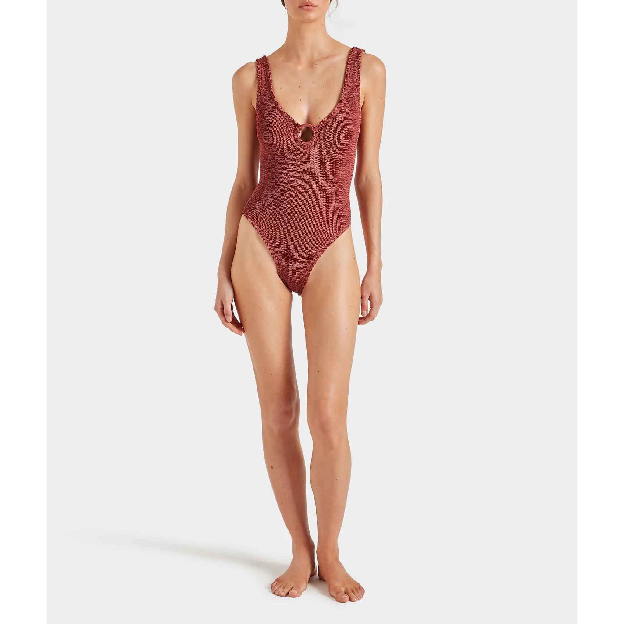 Celine Swim in Metallic Rosewood