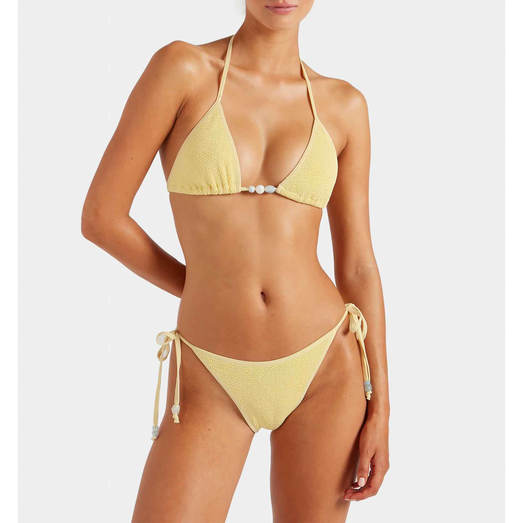 Gina Beaded Bikini in Butter