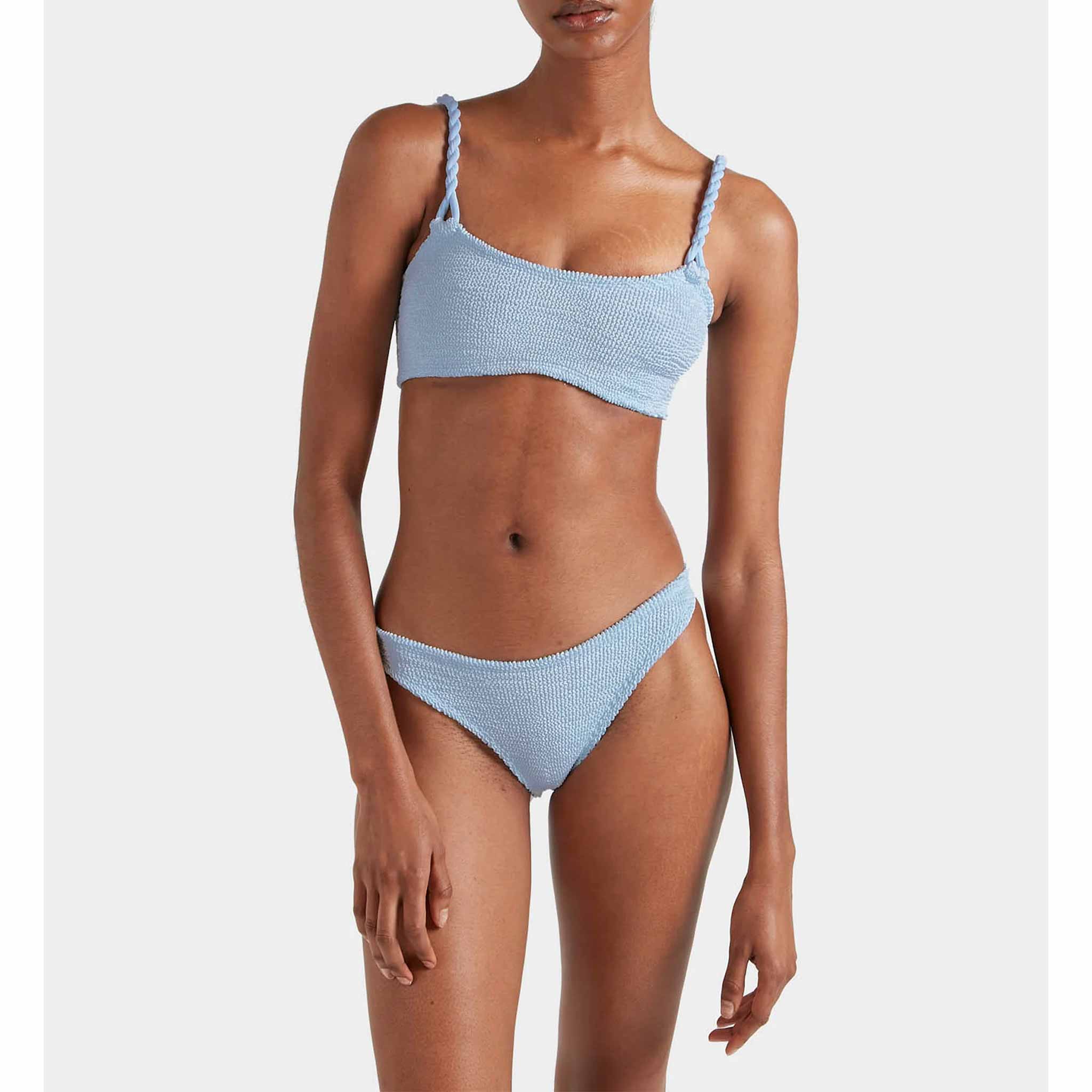 Phoebe Bikini in Metallic Ice Blue