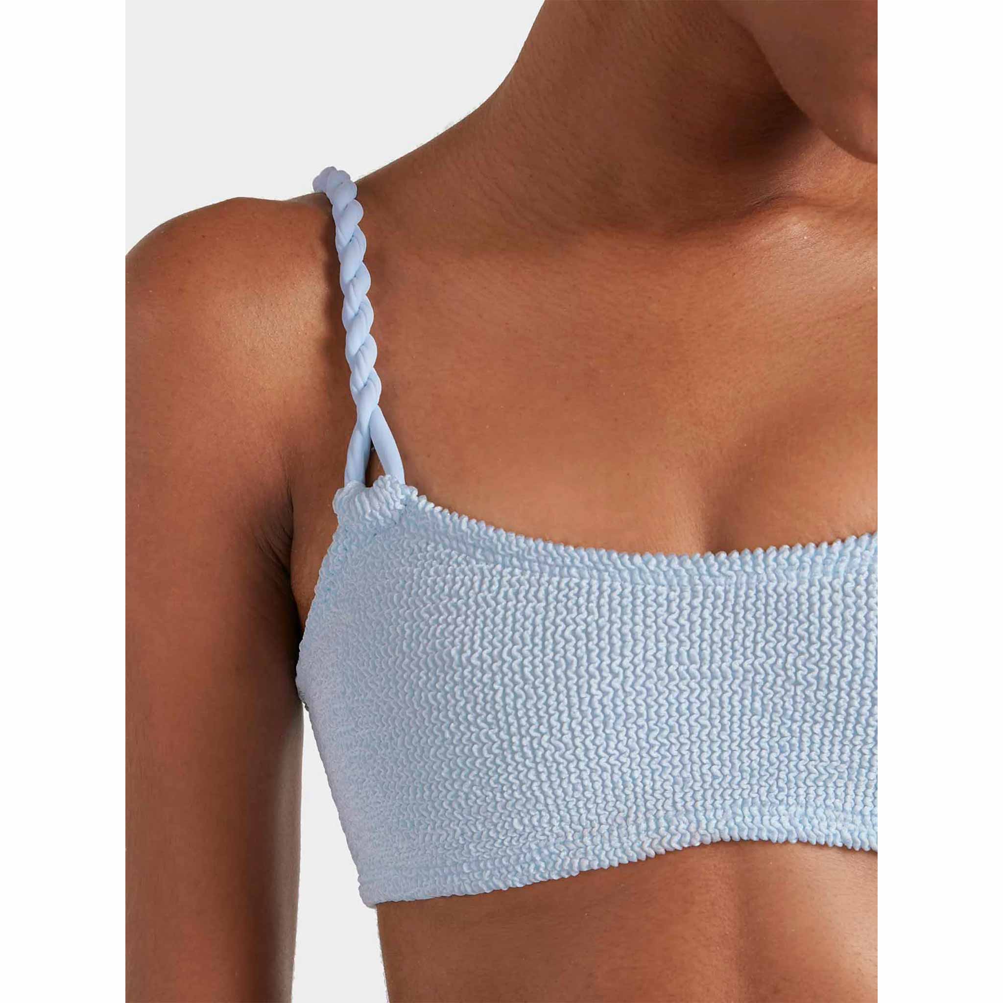 Phoebe Bikini in Metallic Ice Blue