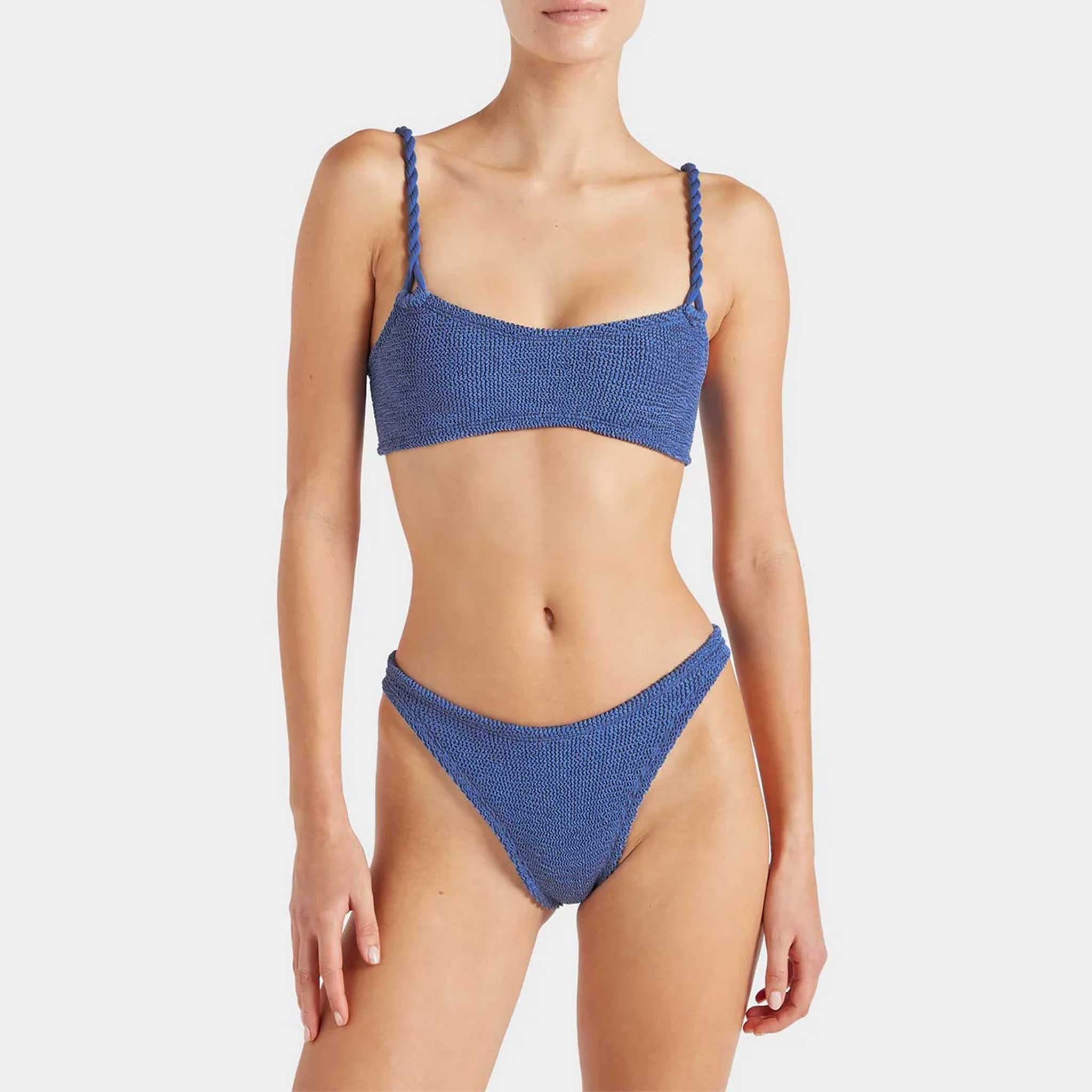 Phoebe Bikini in Metallic Denim
