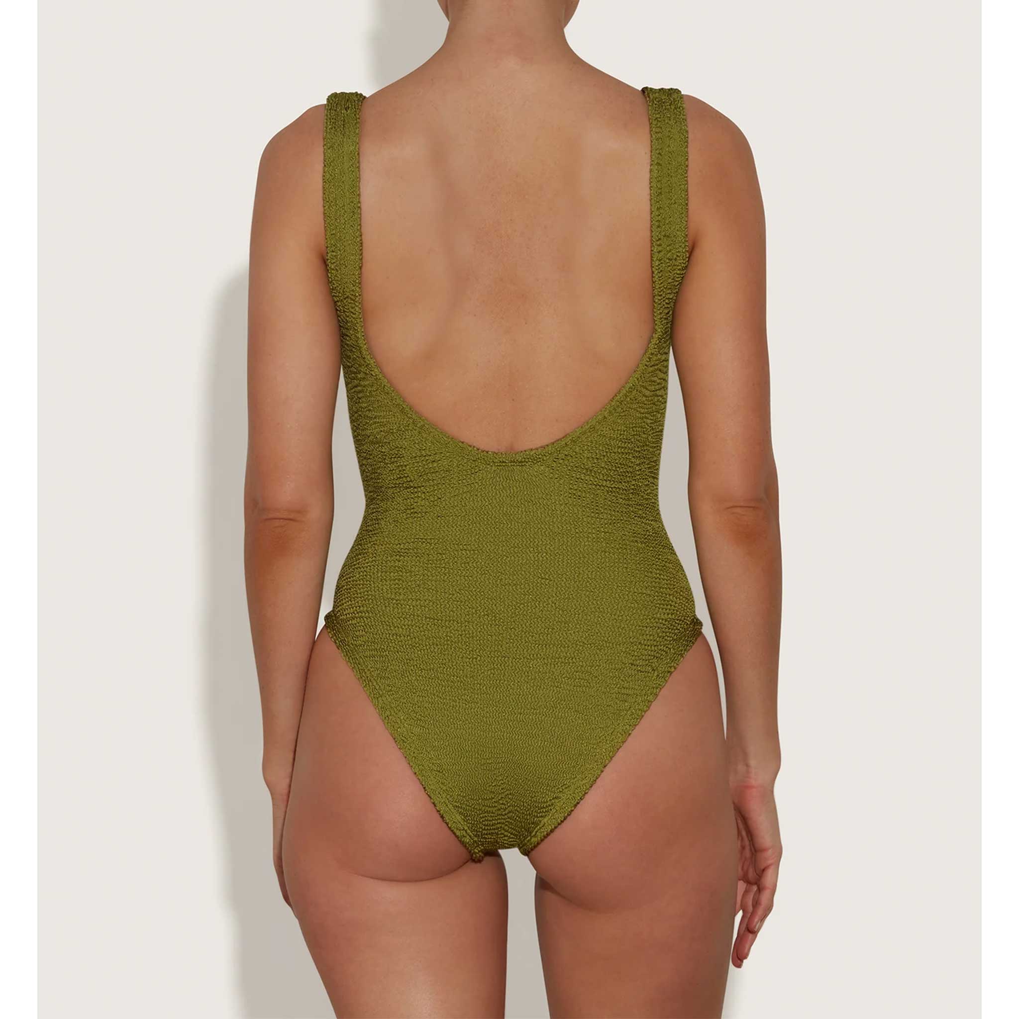 Sadie Swim in Metallic Moss