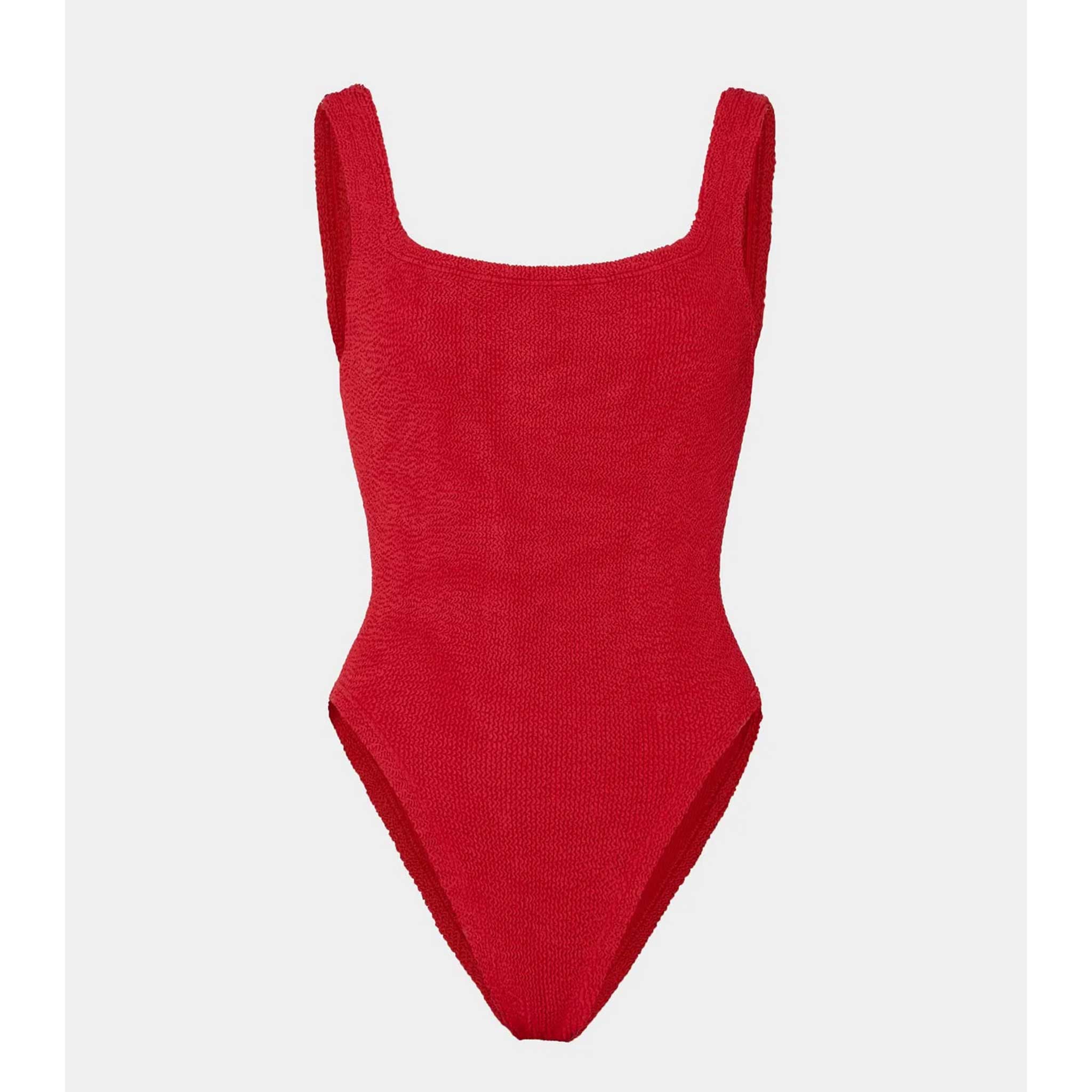 Square Neck Swim in Red