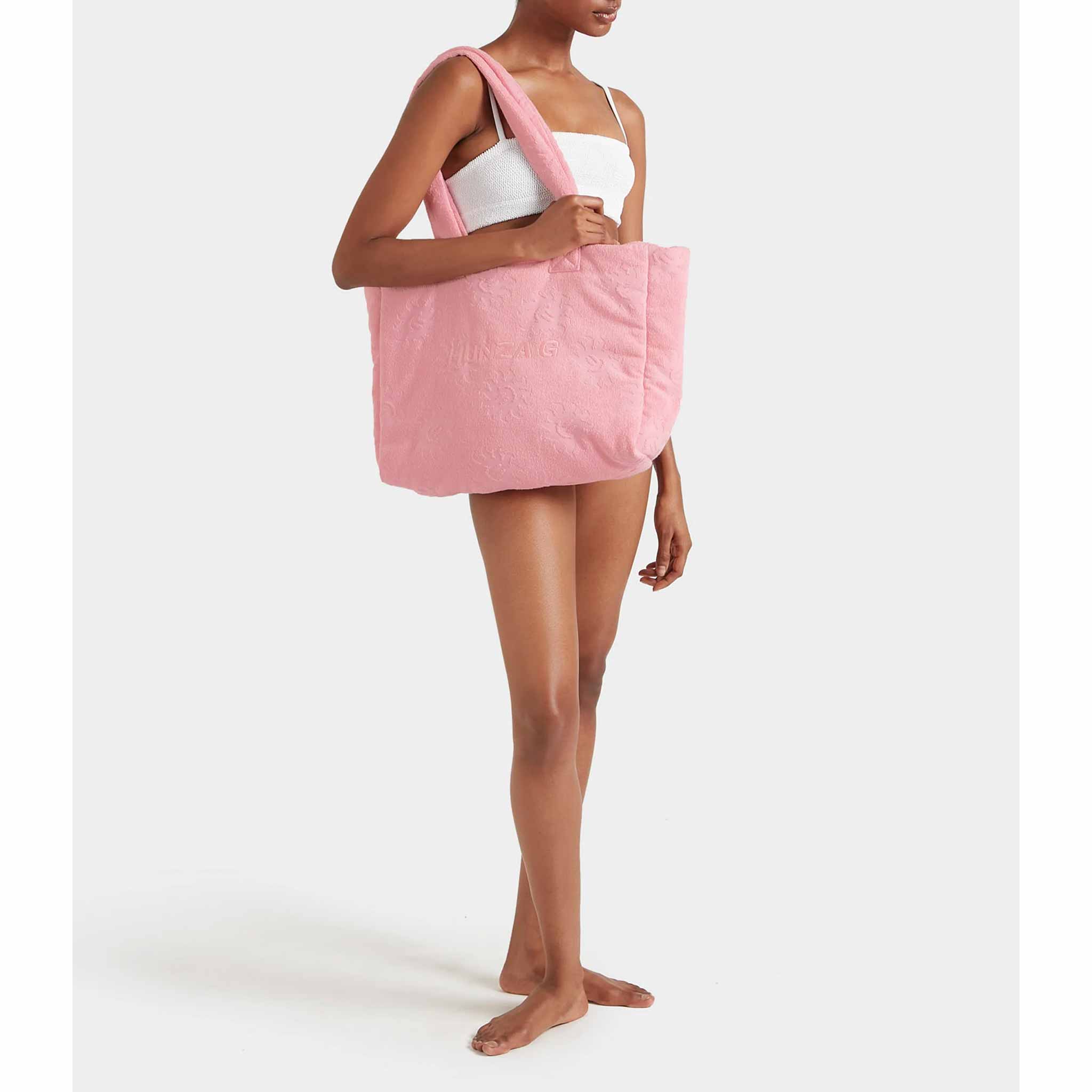 Sunny Towelling Beach Bag in Pink