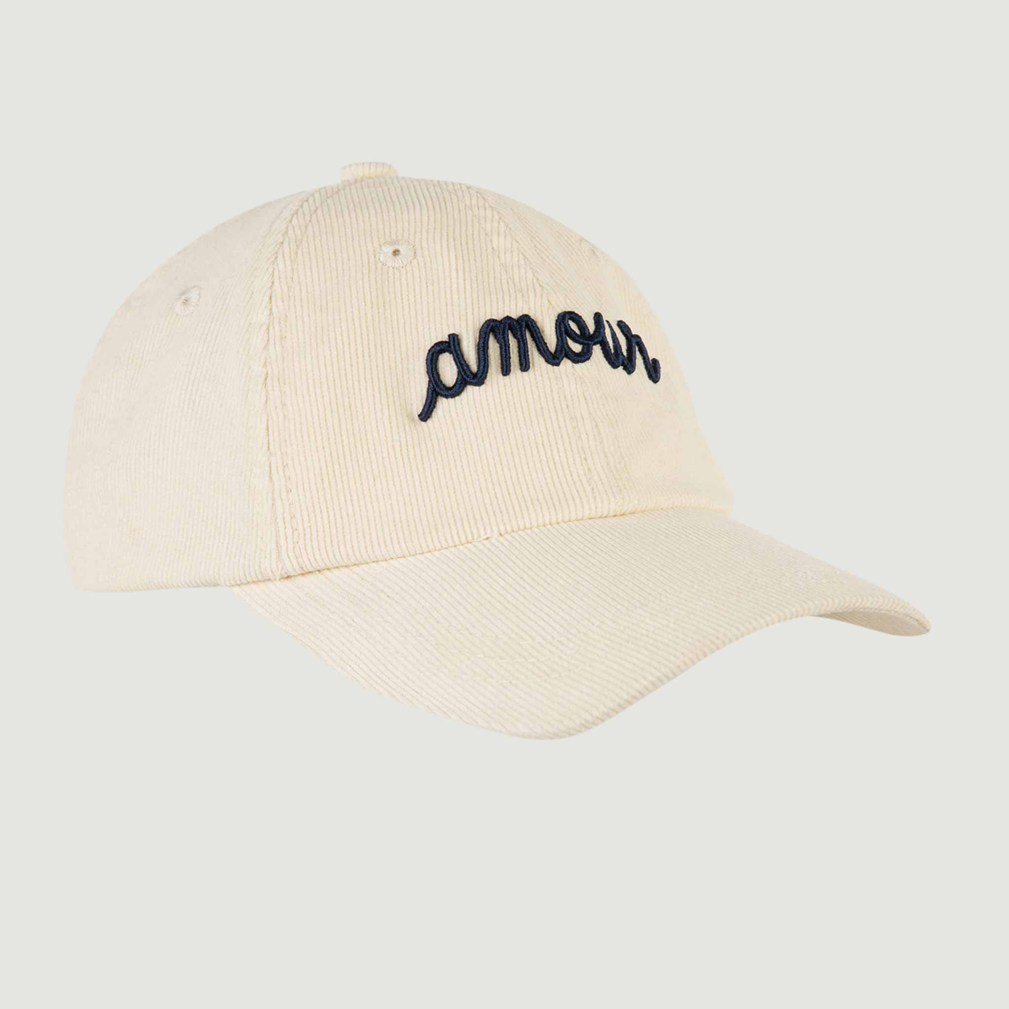 La Beaumont Amour Baseball Cap in Vanilla