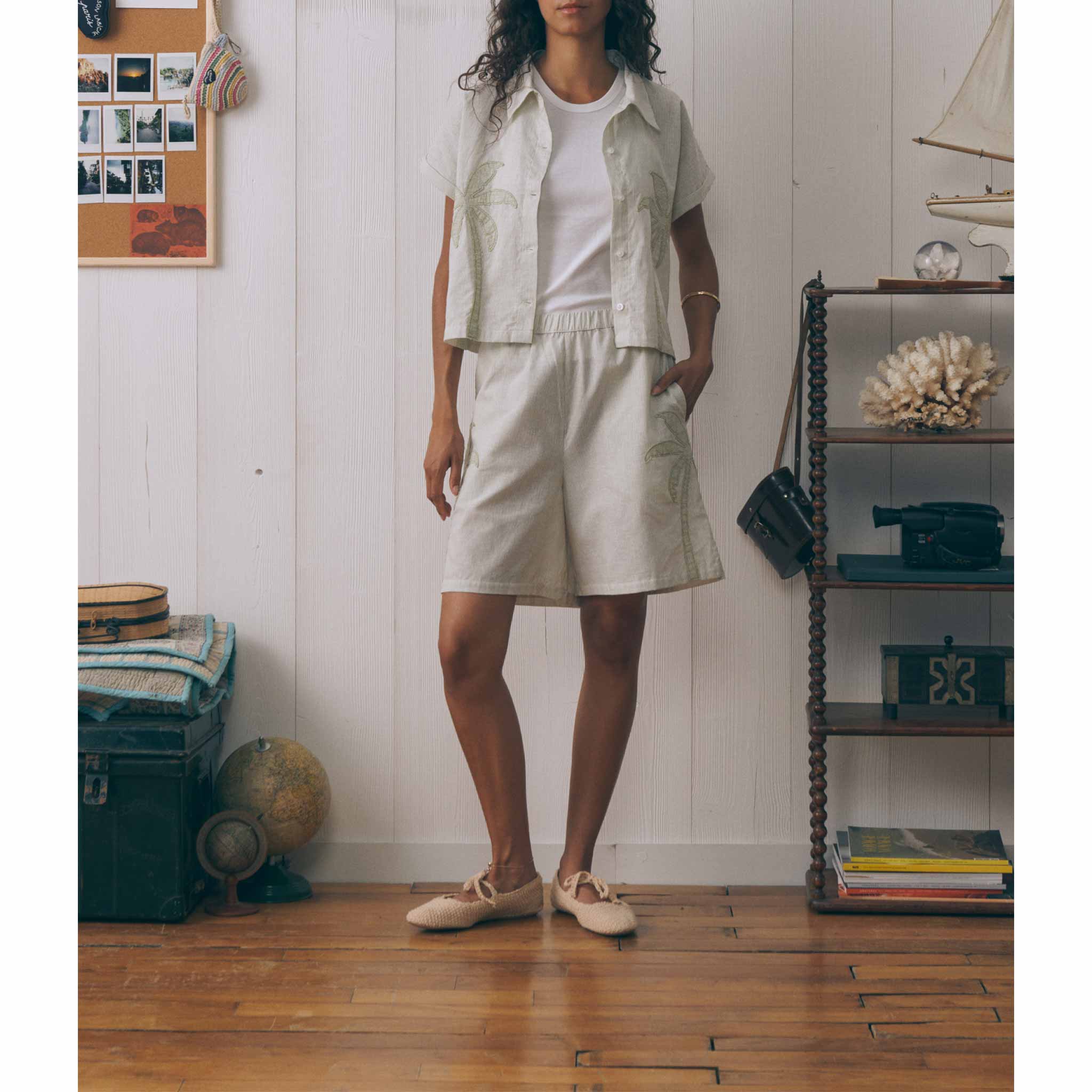 Palm Linen Shorts