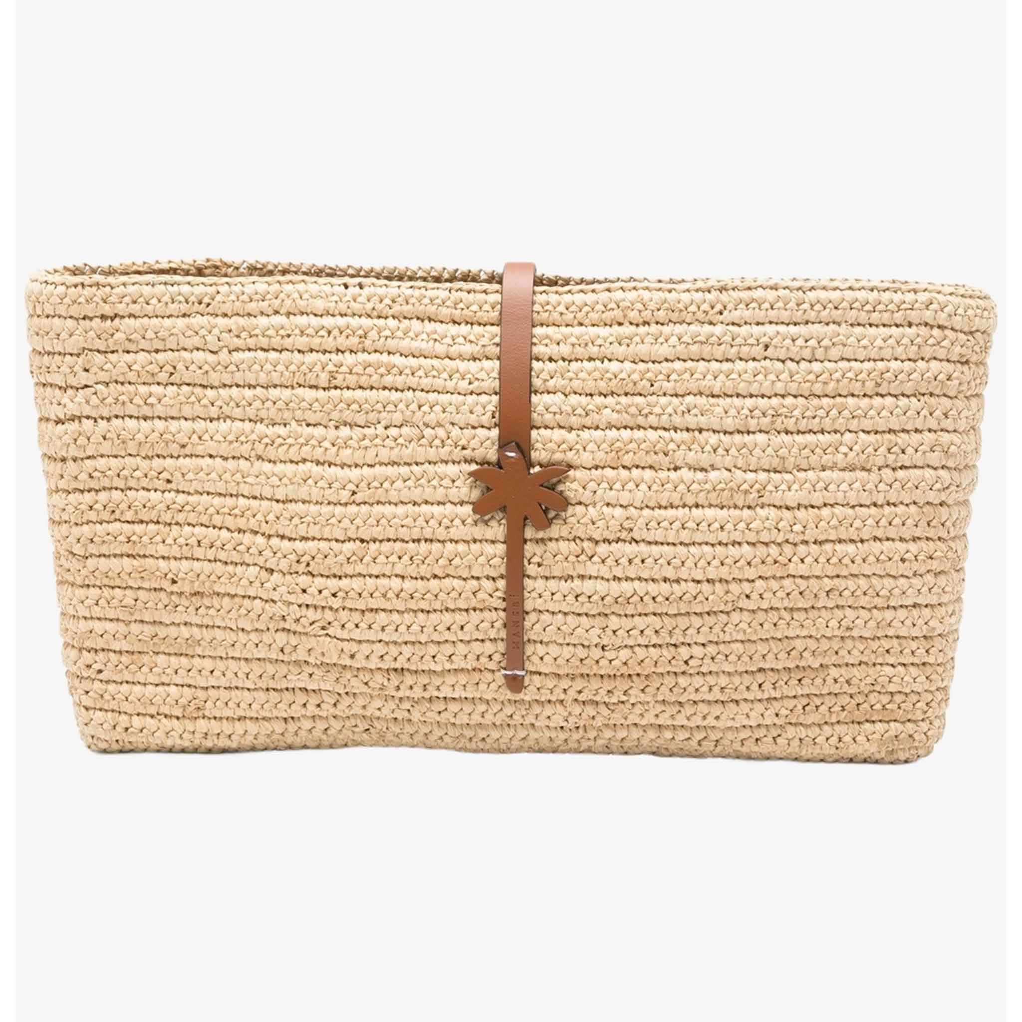 Kaia Clutch in Raffia Natural