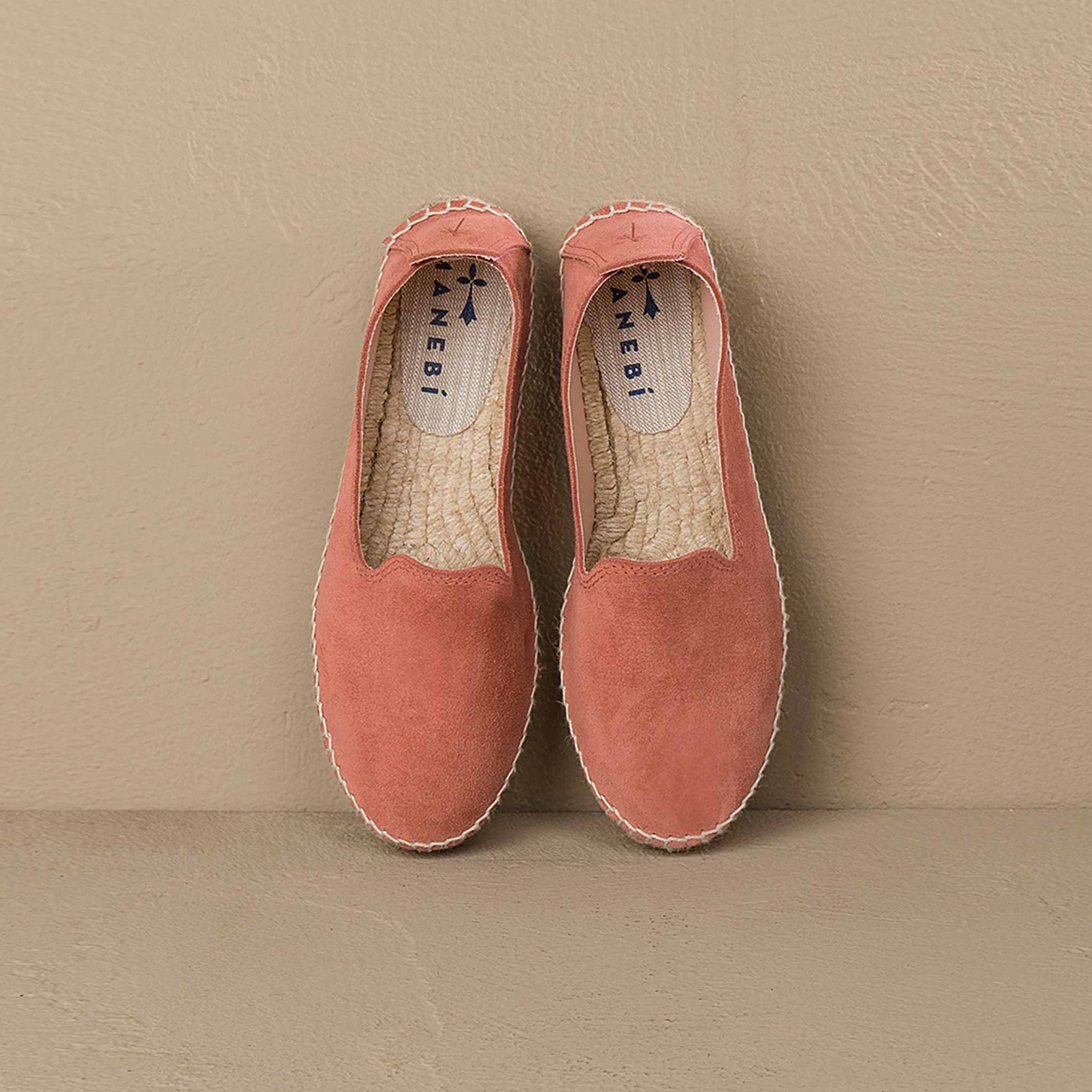 Double Sole Espadrilles in Suede Terracotta