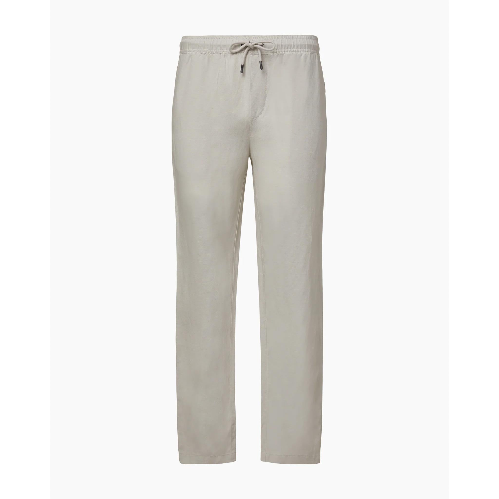 Air Linen Pull-On Trousers in Stone
