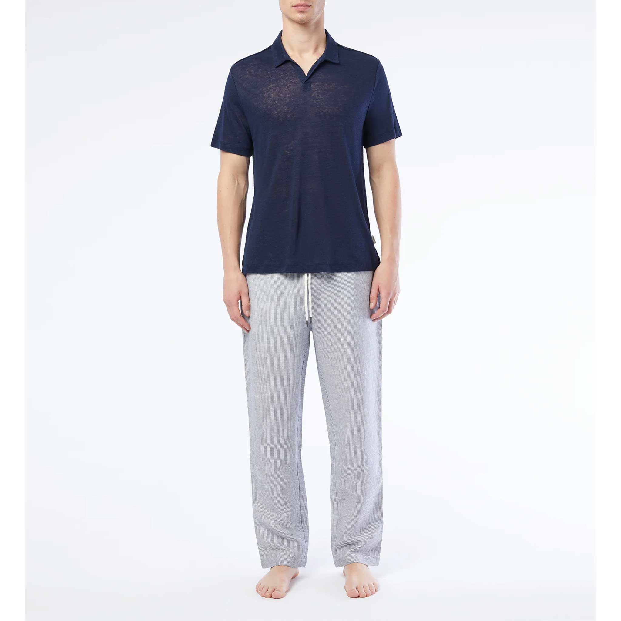 Air Linen Pull-On Trousers in Stripes