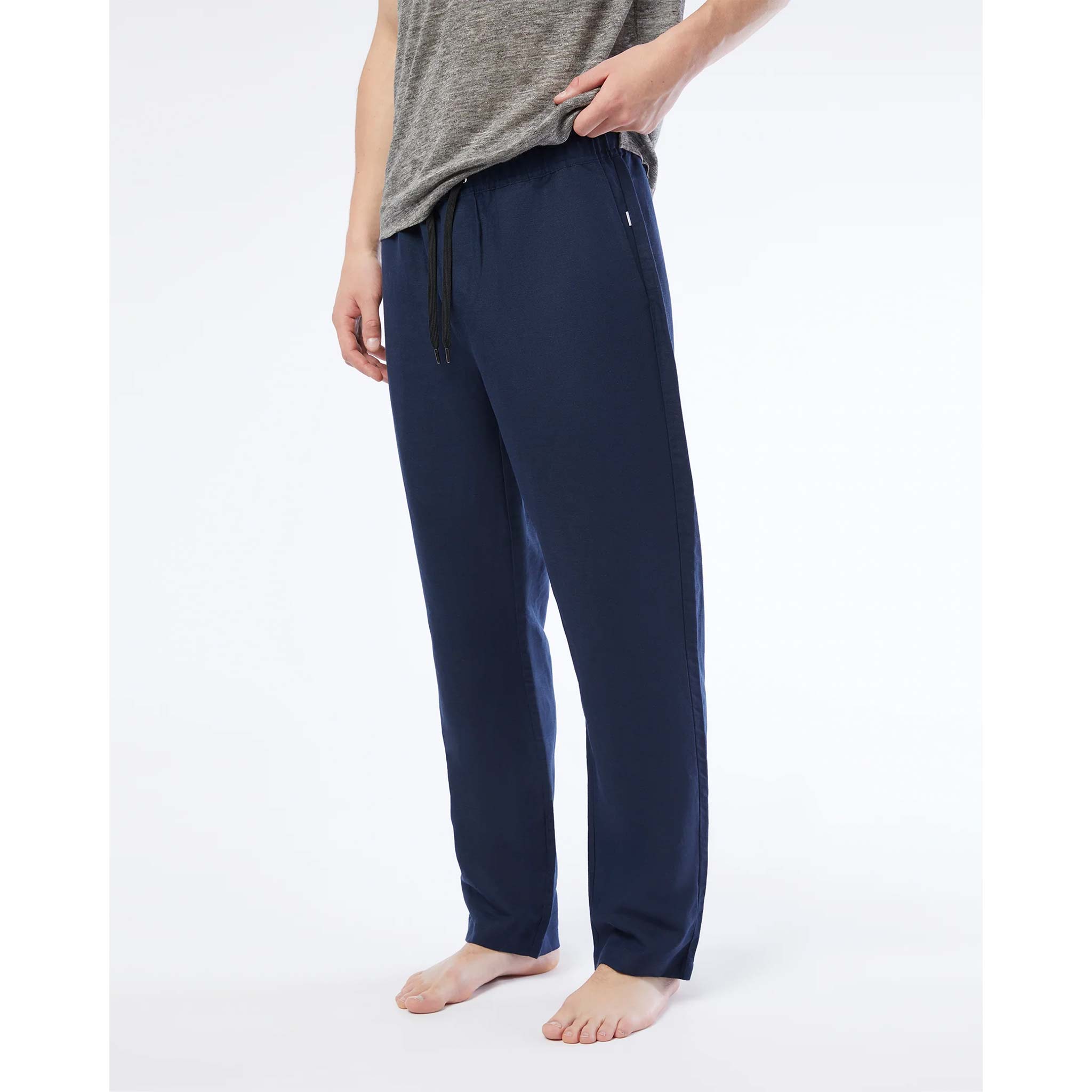Air Linen Pull on Pant in Deep Navy