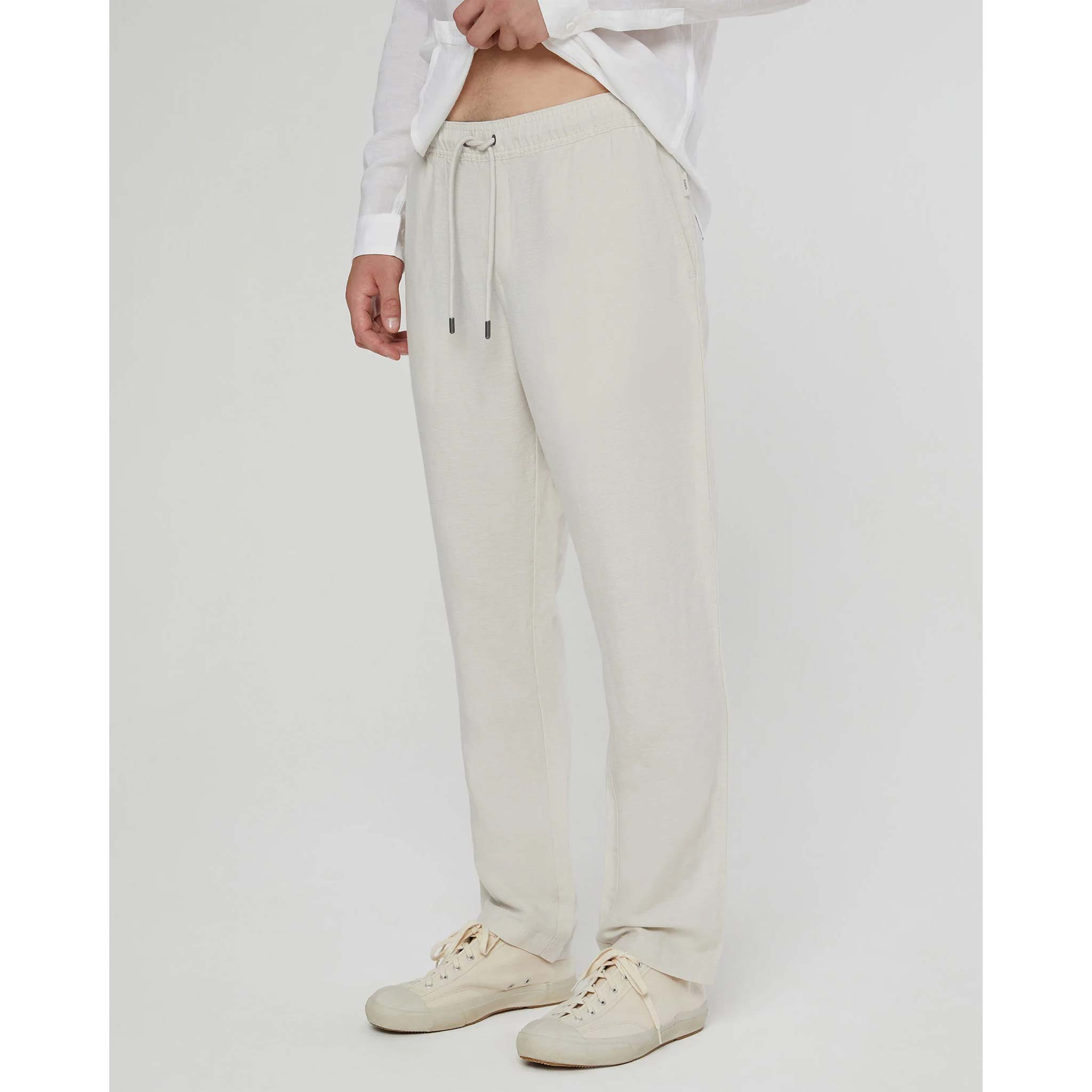 Air Linen Pull on Pant in Stone