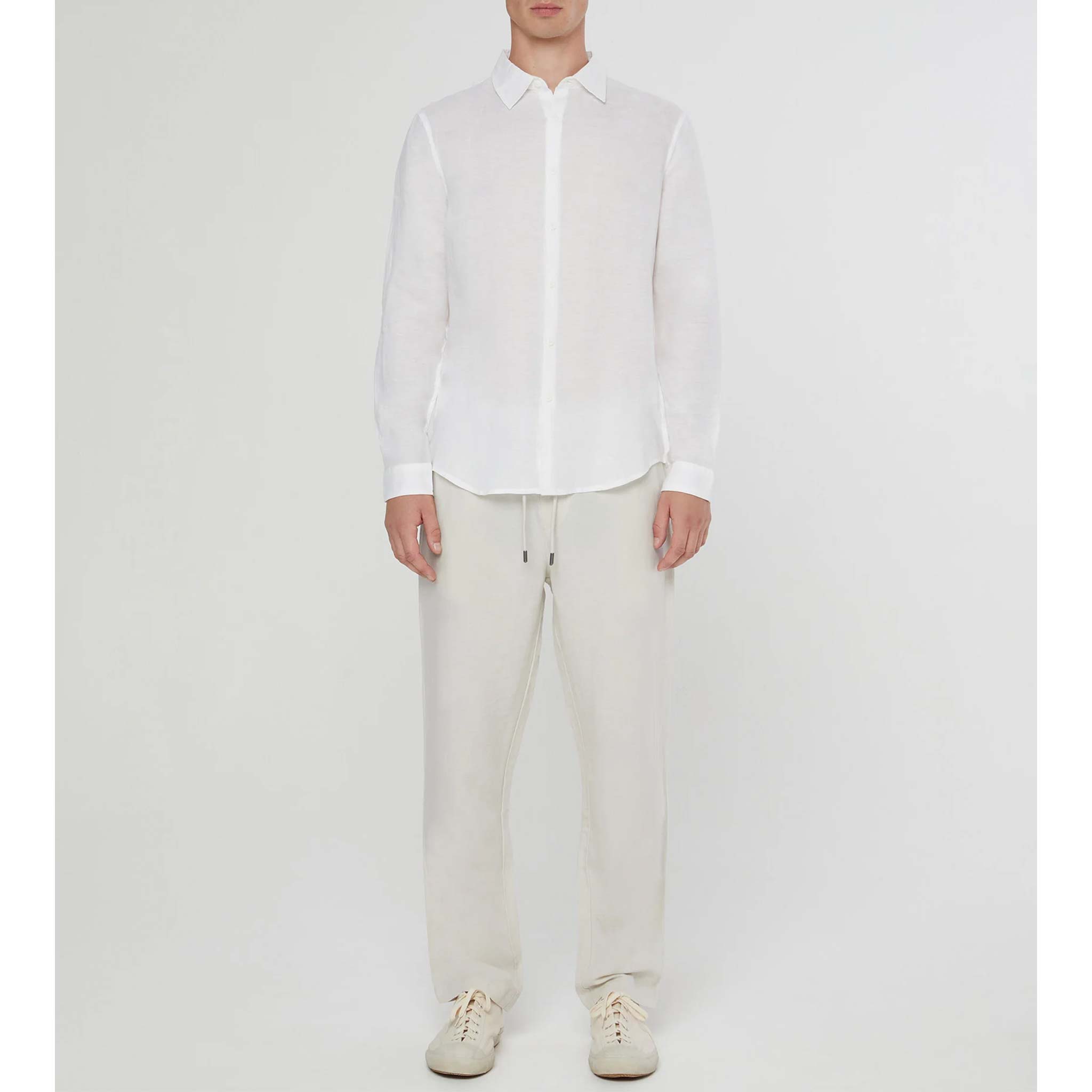 Air Linen Pull on Pant in Stone