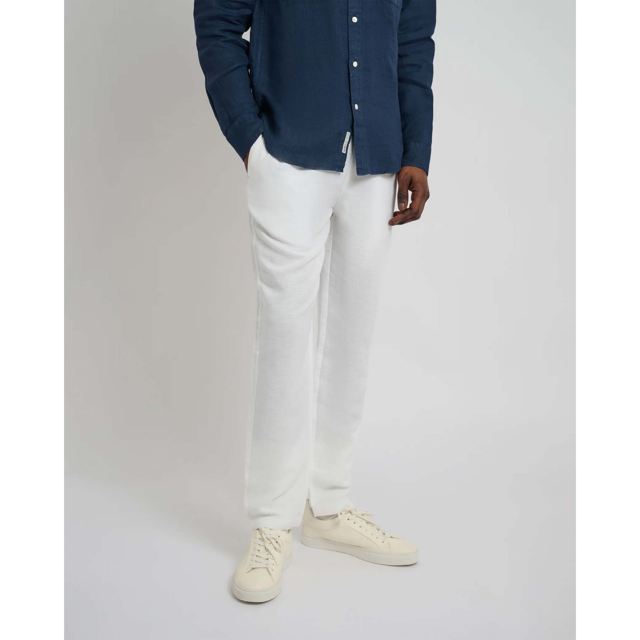 Air Linen Pull on Pant in White