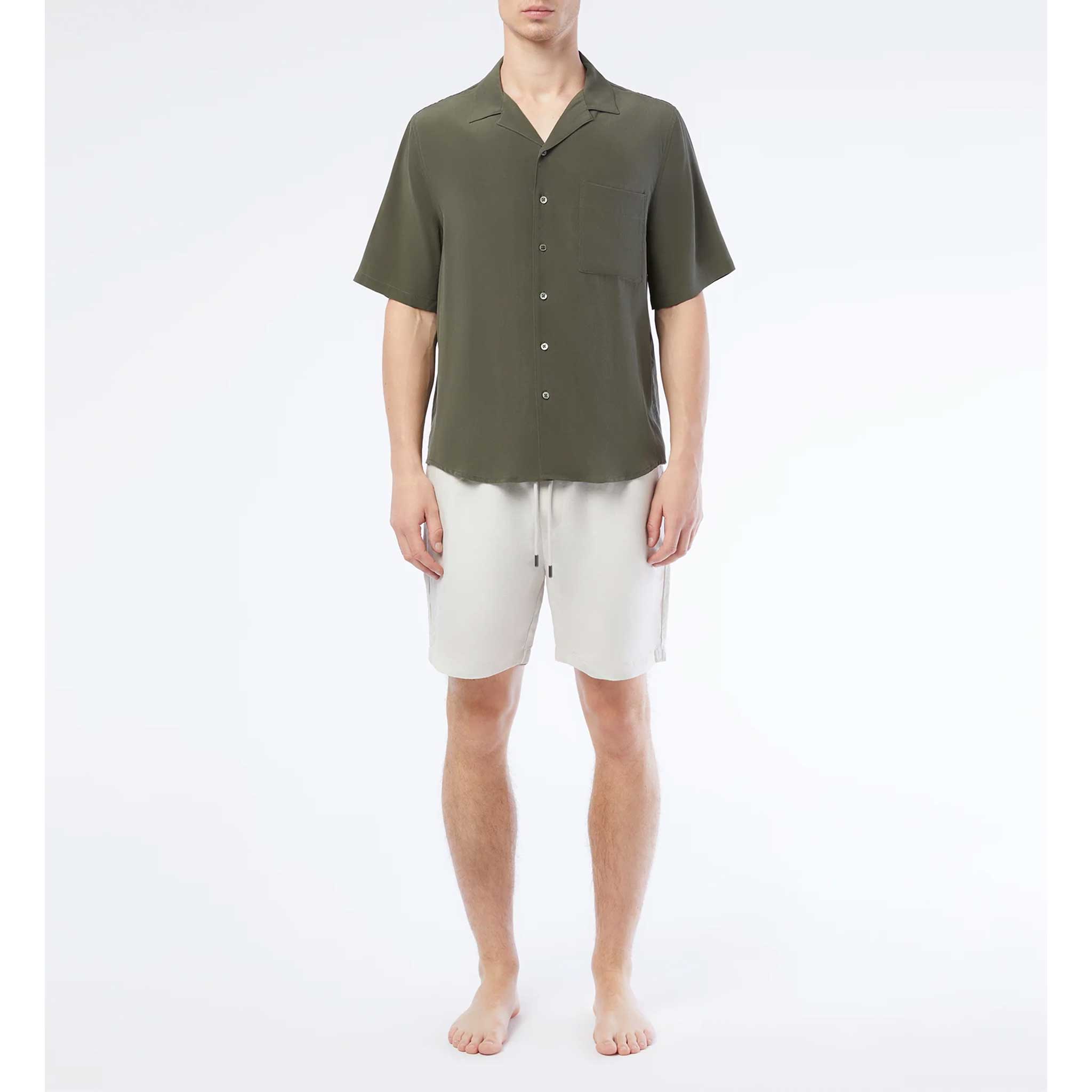 Air Linen Pull on Short in Stone