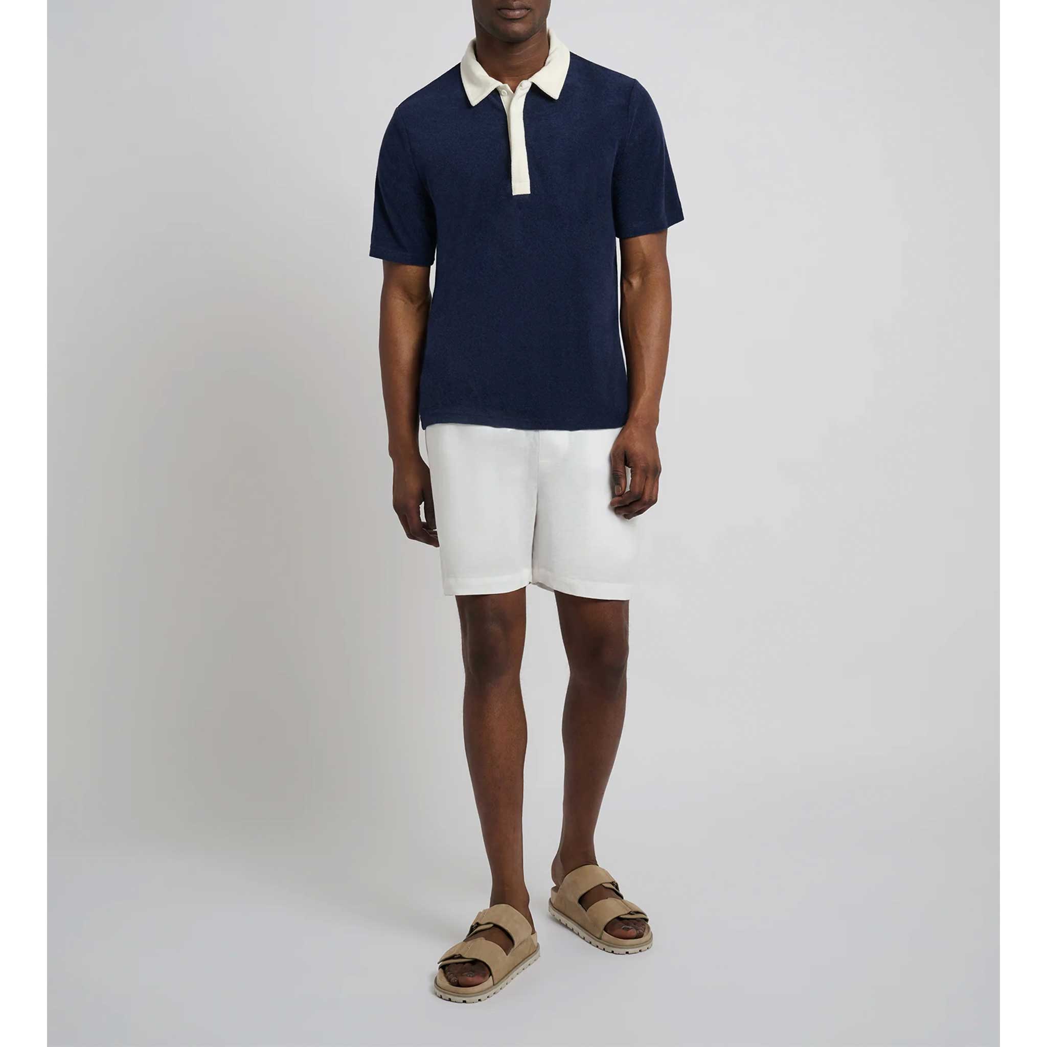 Air Linen Pull on Short in White