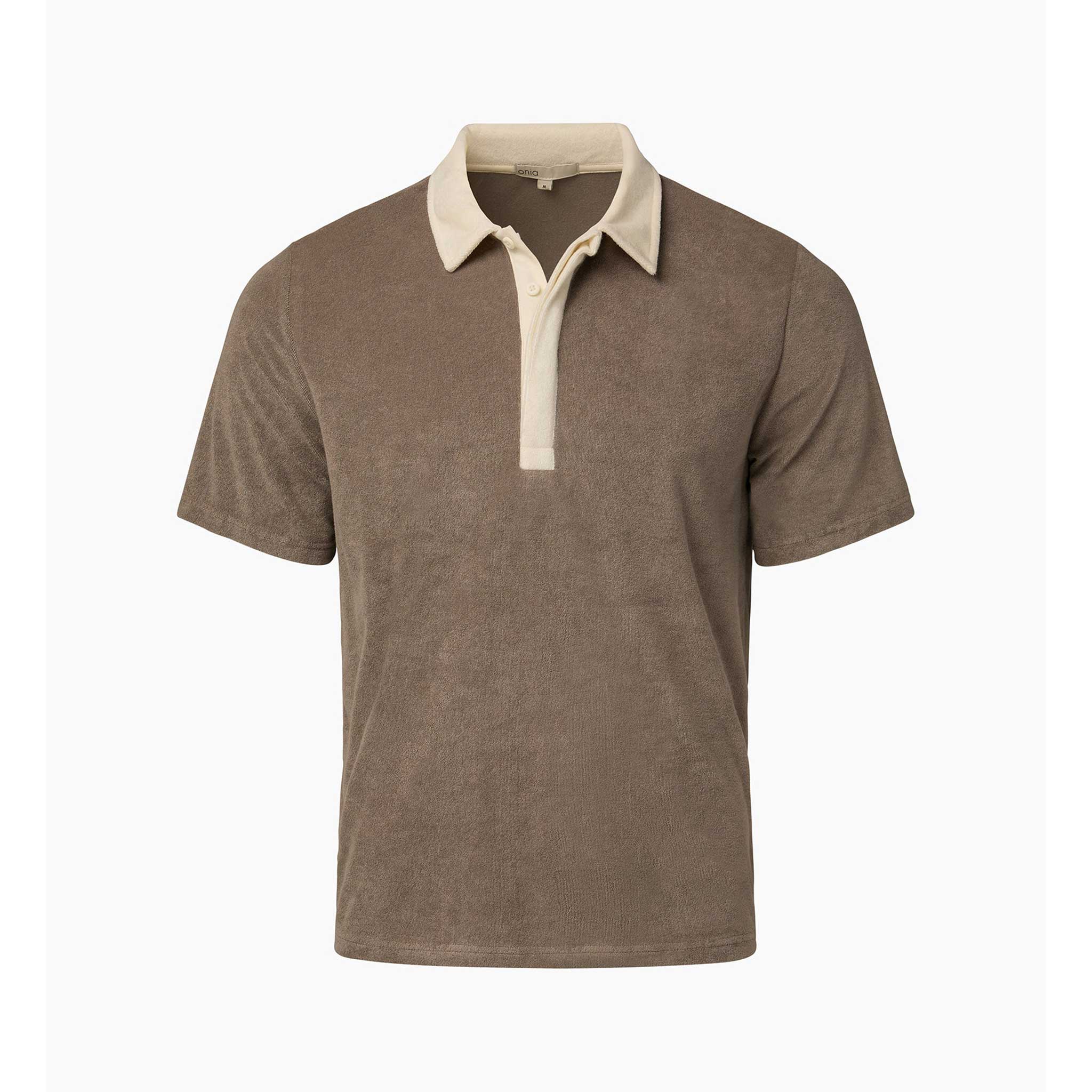 Oversized Terry Polo in Cinder