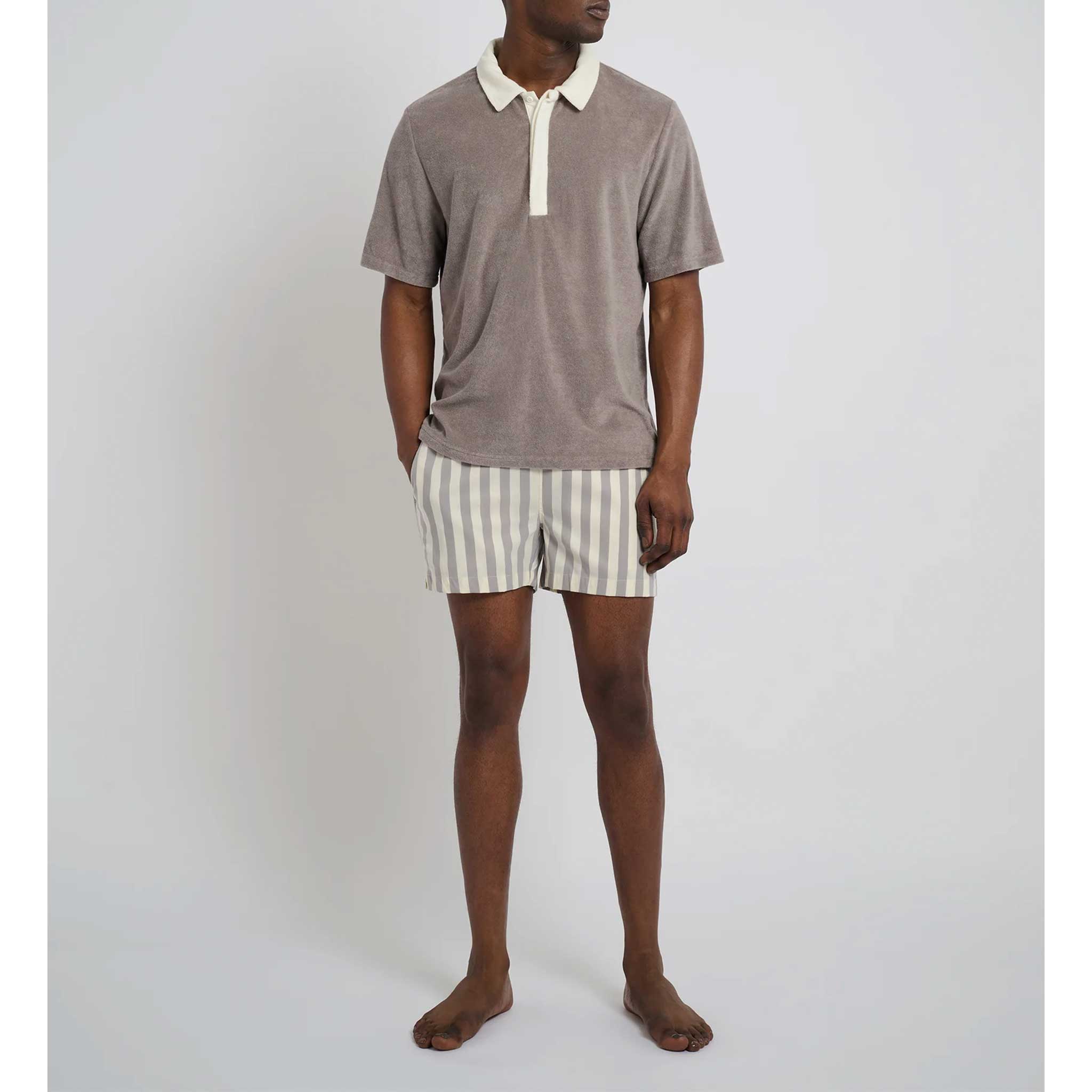 Oversized Terry Polo in Cinder