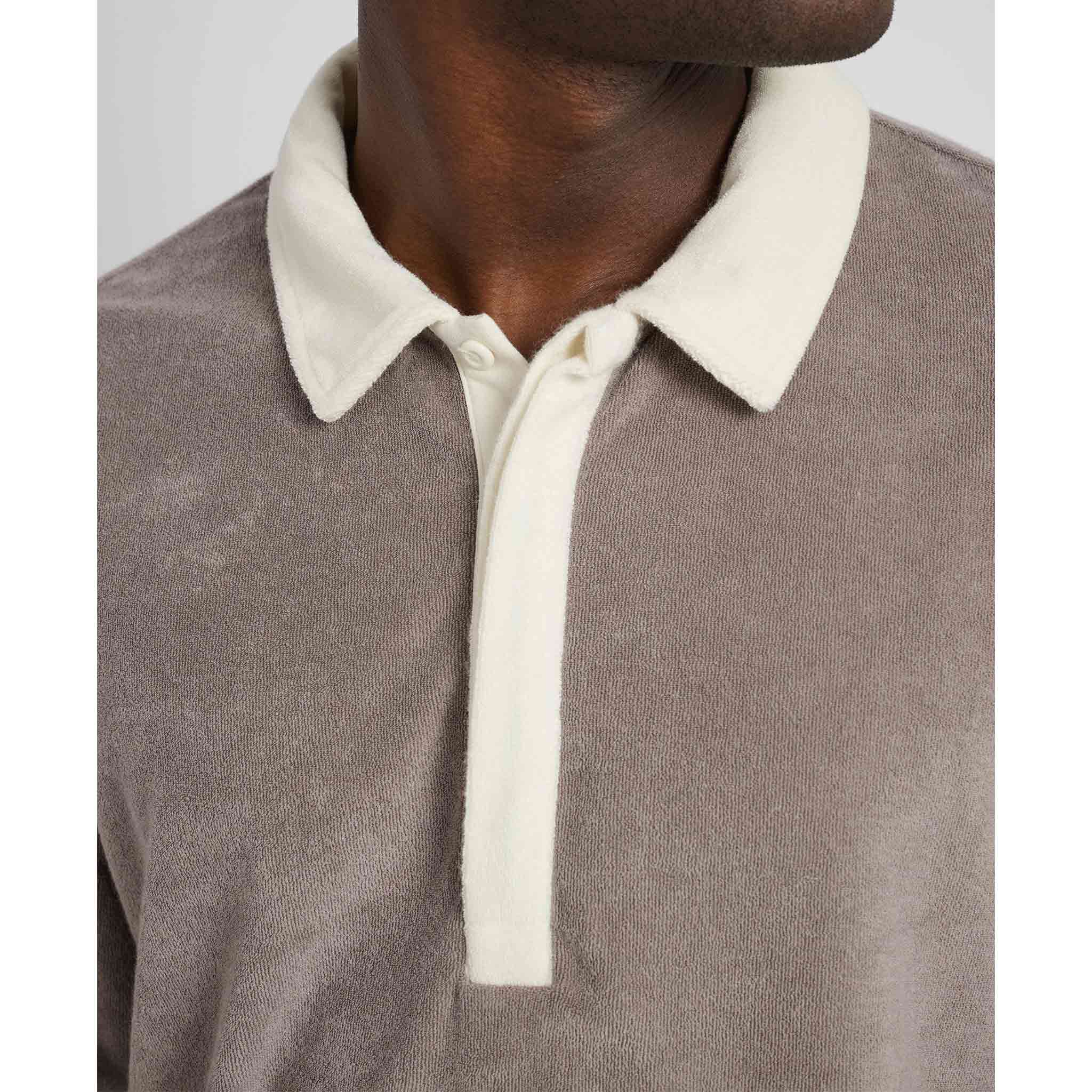 Oversized Terry Polo in Cinder