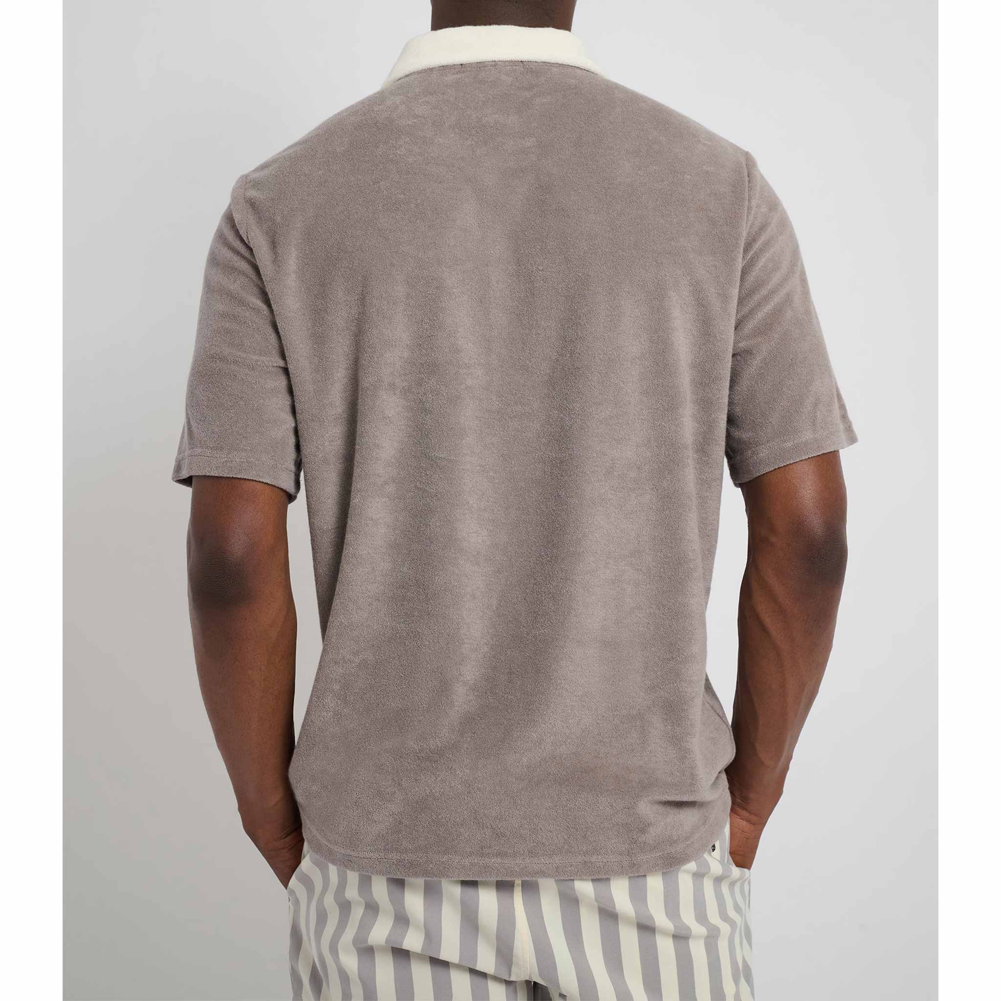 Oversized Terry Polo in Cinder