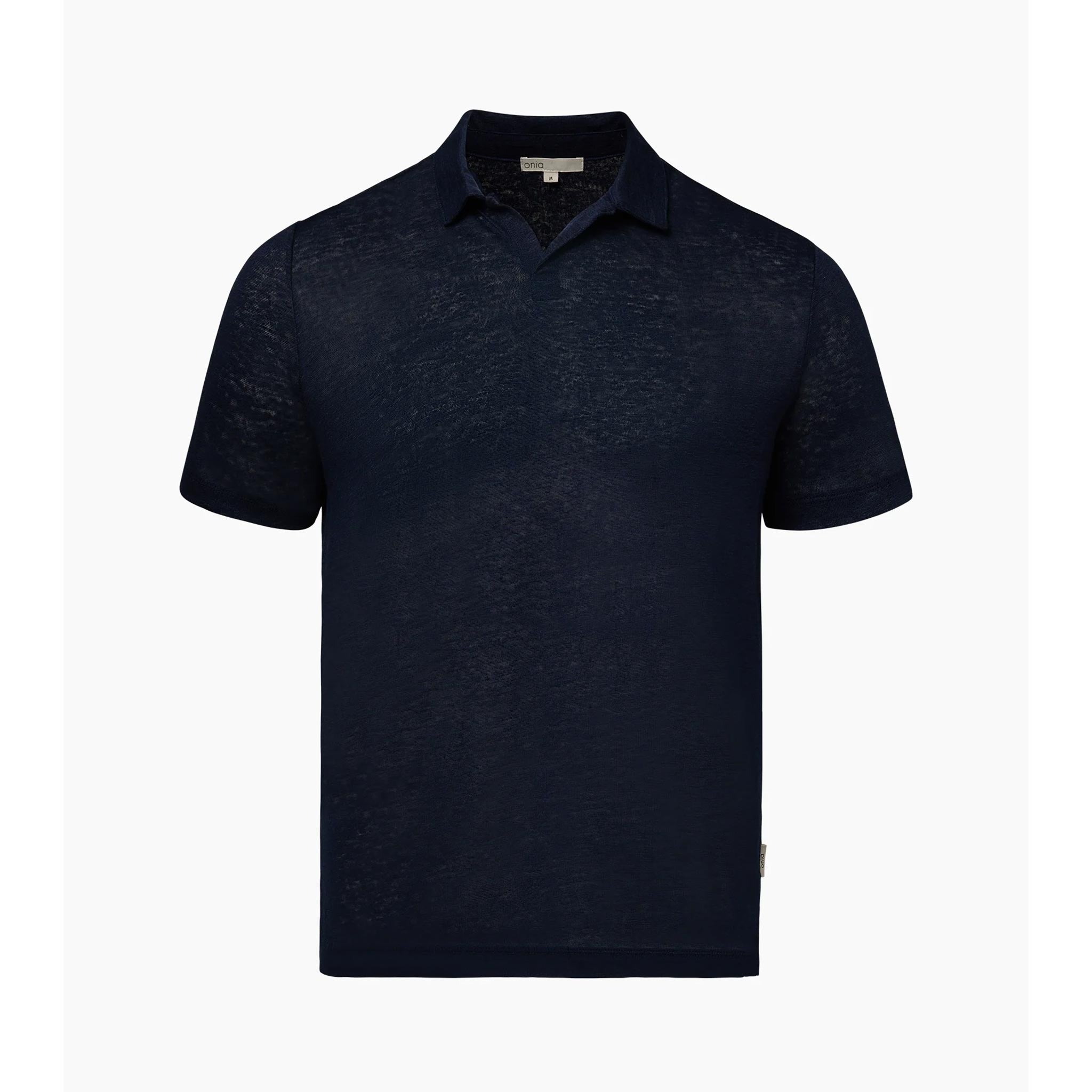 Shaun Linen Polo in Navy