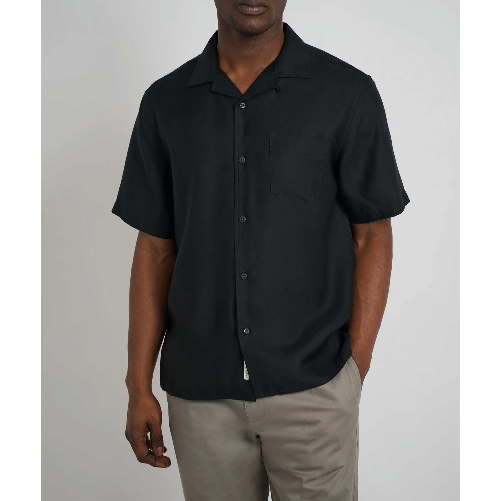 Tencel Vacation Shirt in Black