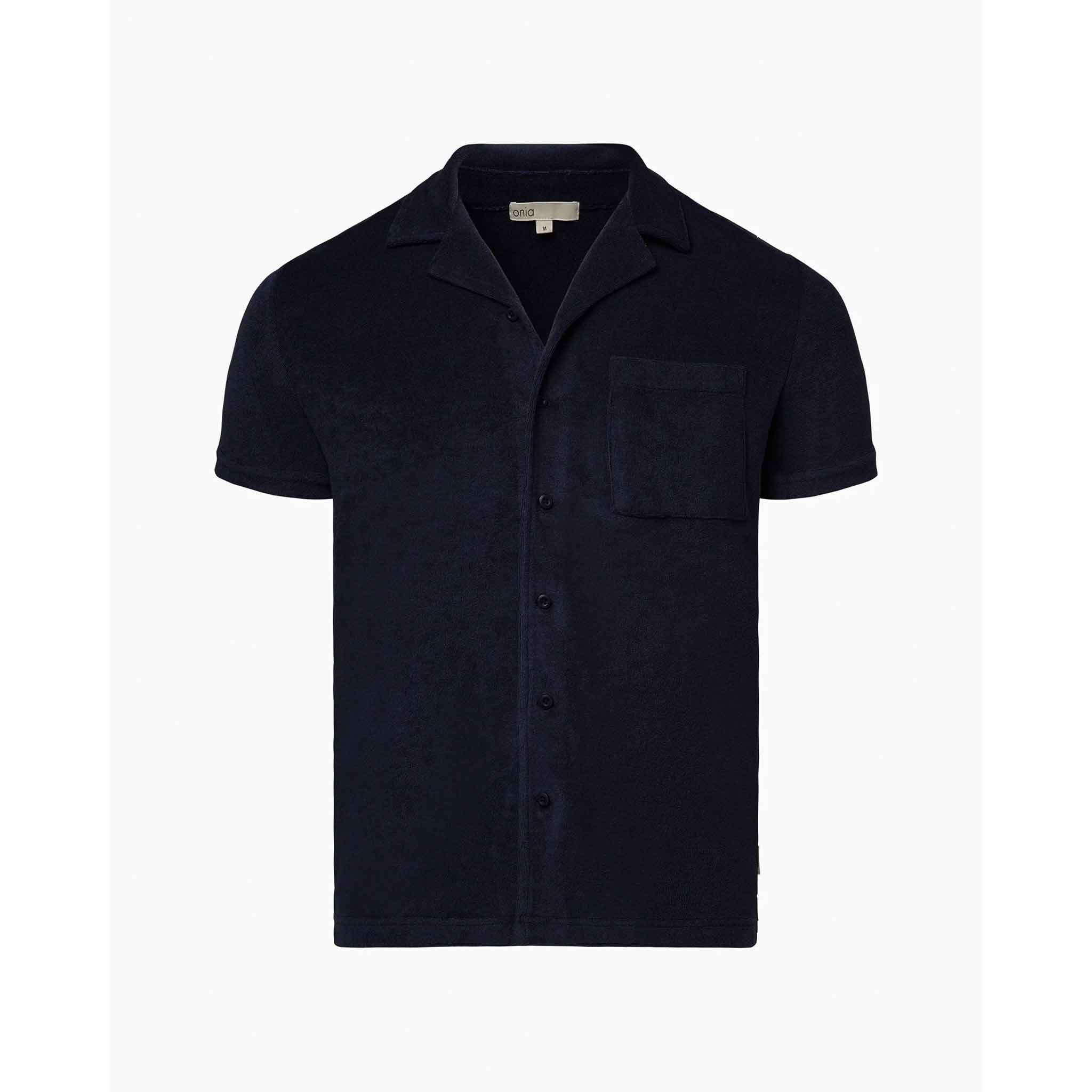 Towel Terry Camp Shirt in Navy